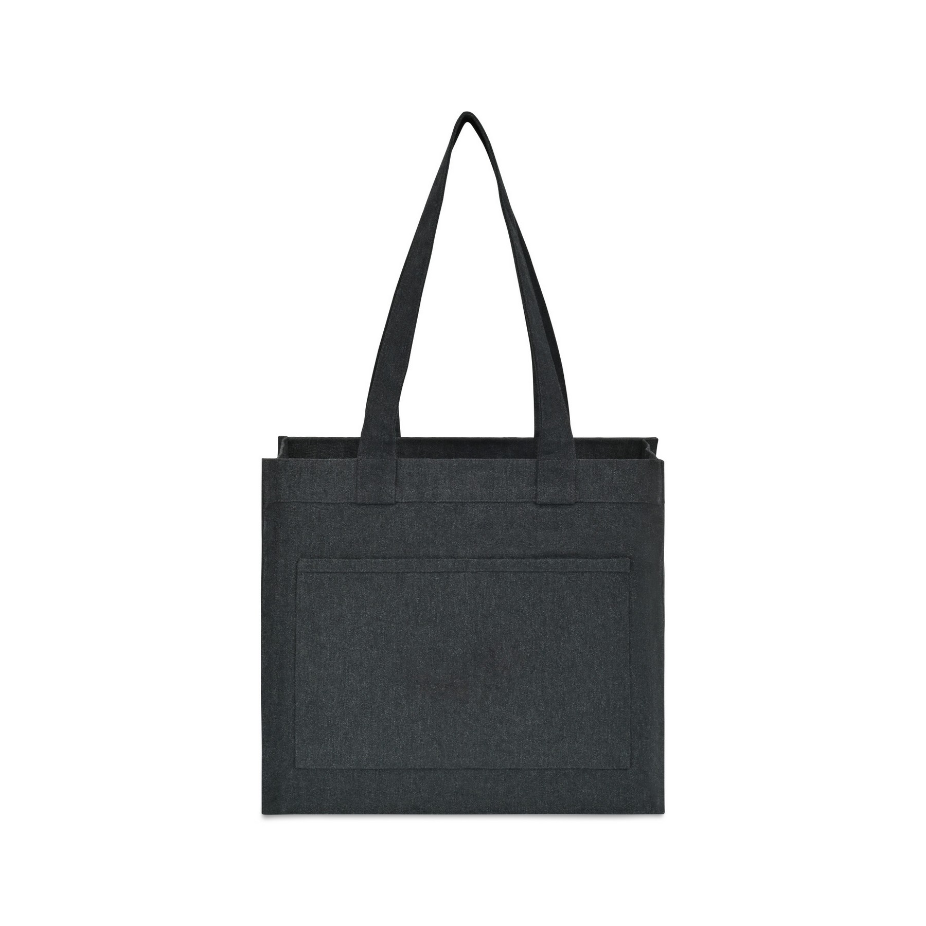 Picture of Recycled Cotton Pocket Tote - AWARE - Charcoal