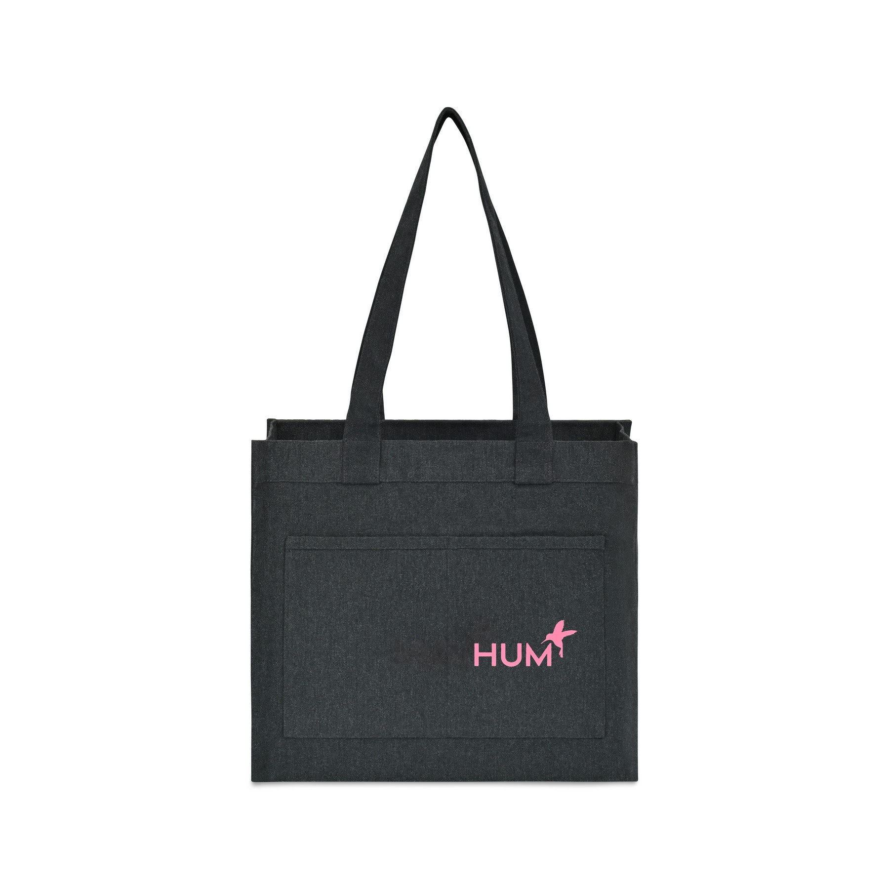 Picture of Recycled Cotton Pocket Tote - AWARE - Charcoal