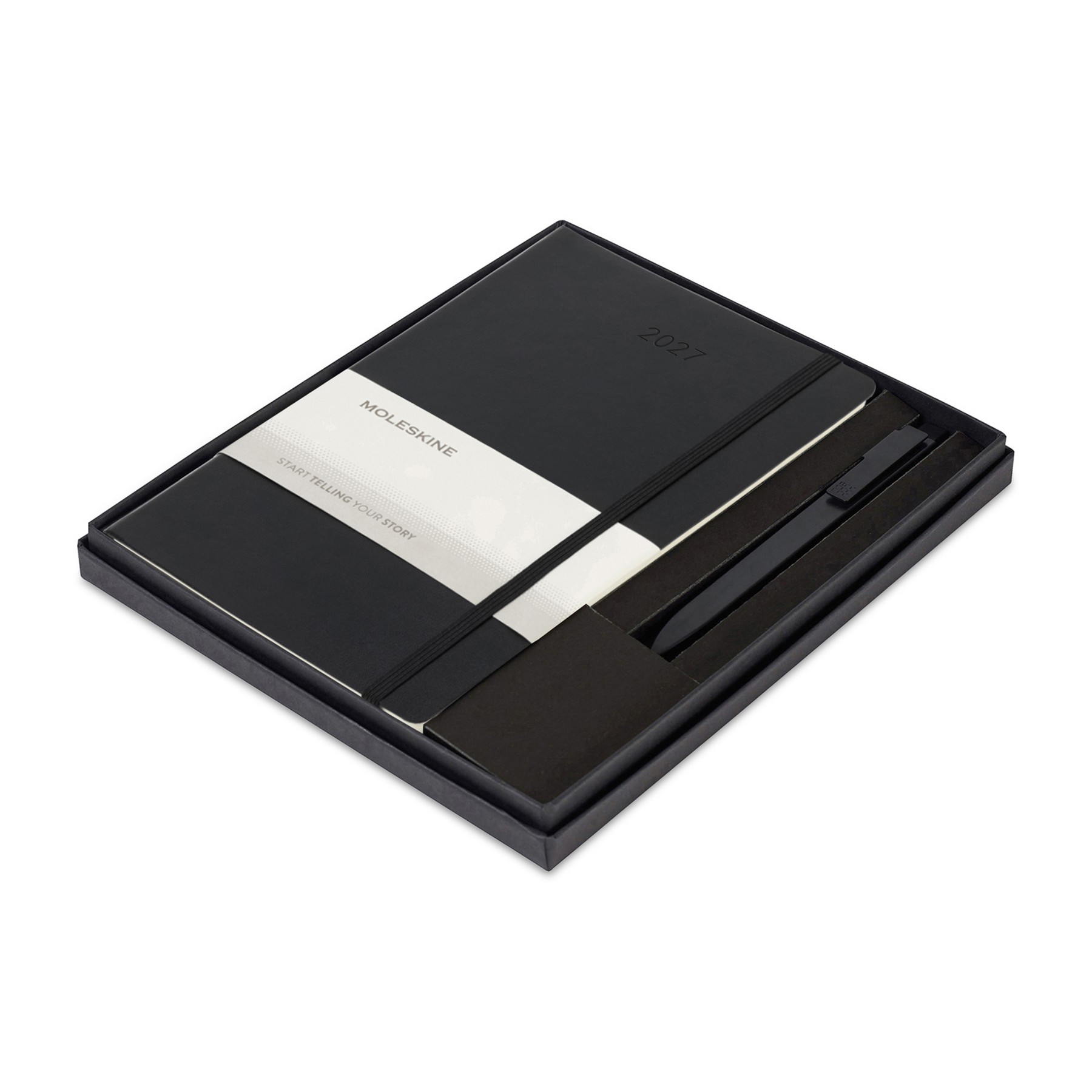 Picture of Moleskine Soft Cover Large 12-Month Weekly 2027 Planner and GO Pen Set - Black