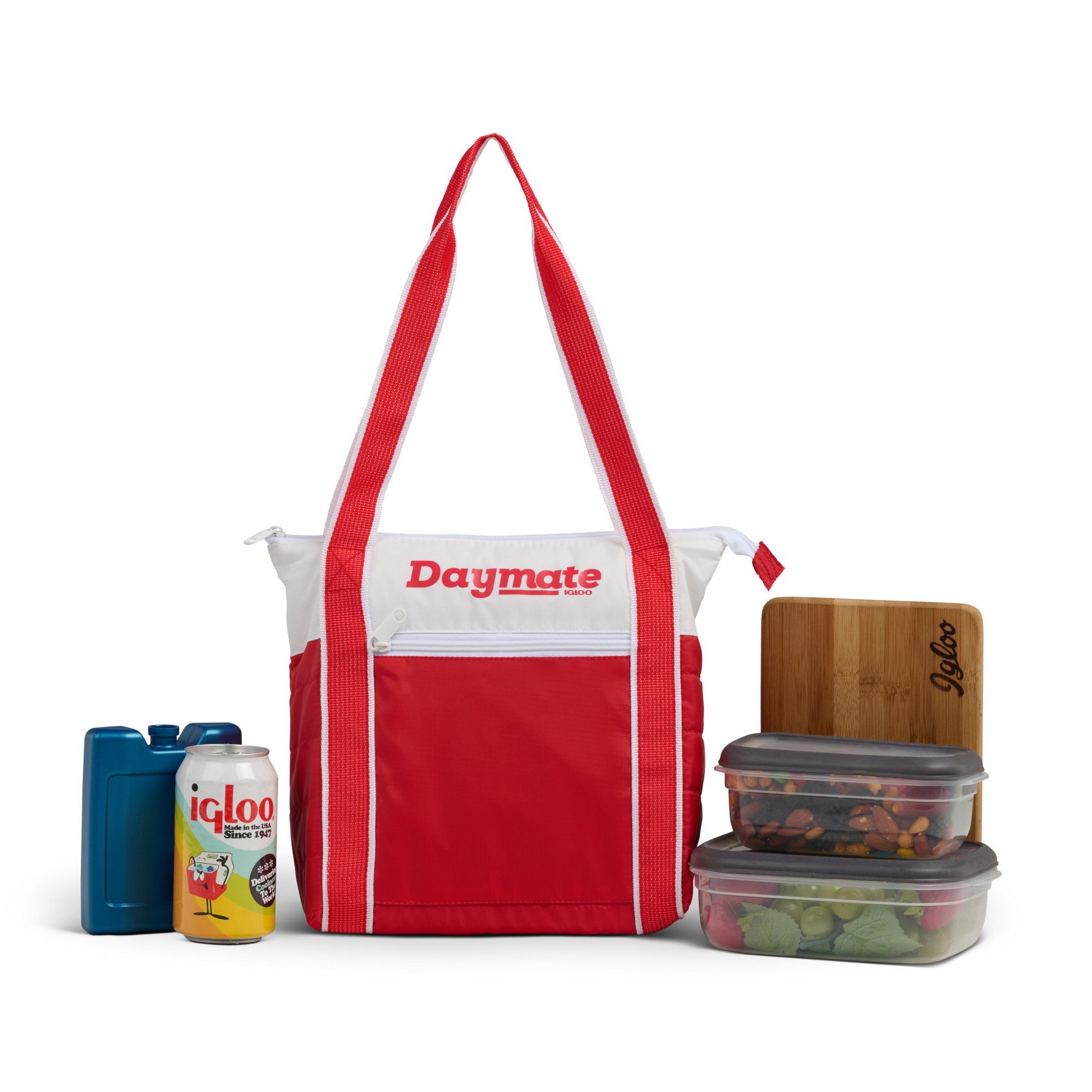 Picture of Igloo Daymate Soft Cooler 10 Can - White-Red