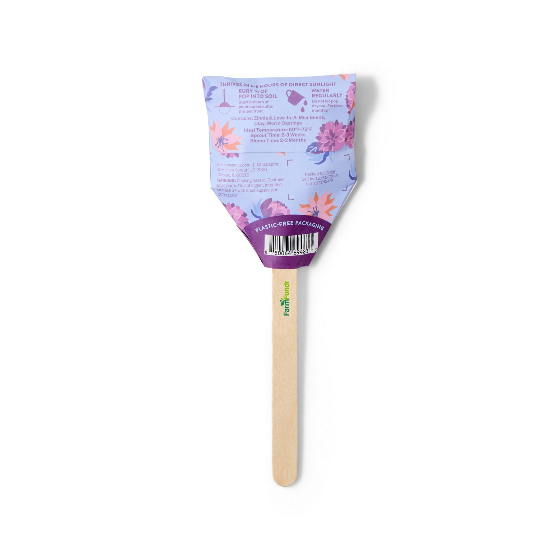 Picture of Modern Sprout Flower Seed Pop - Hooray Bouquet