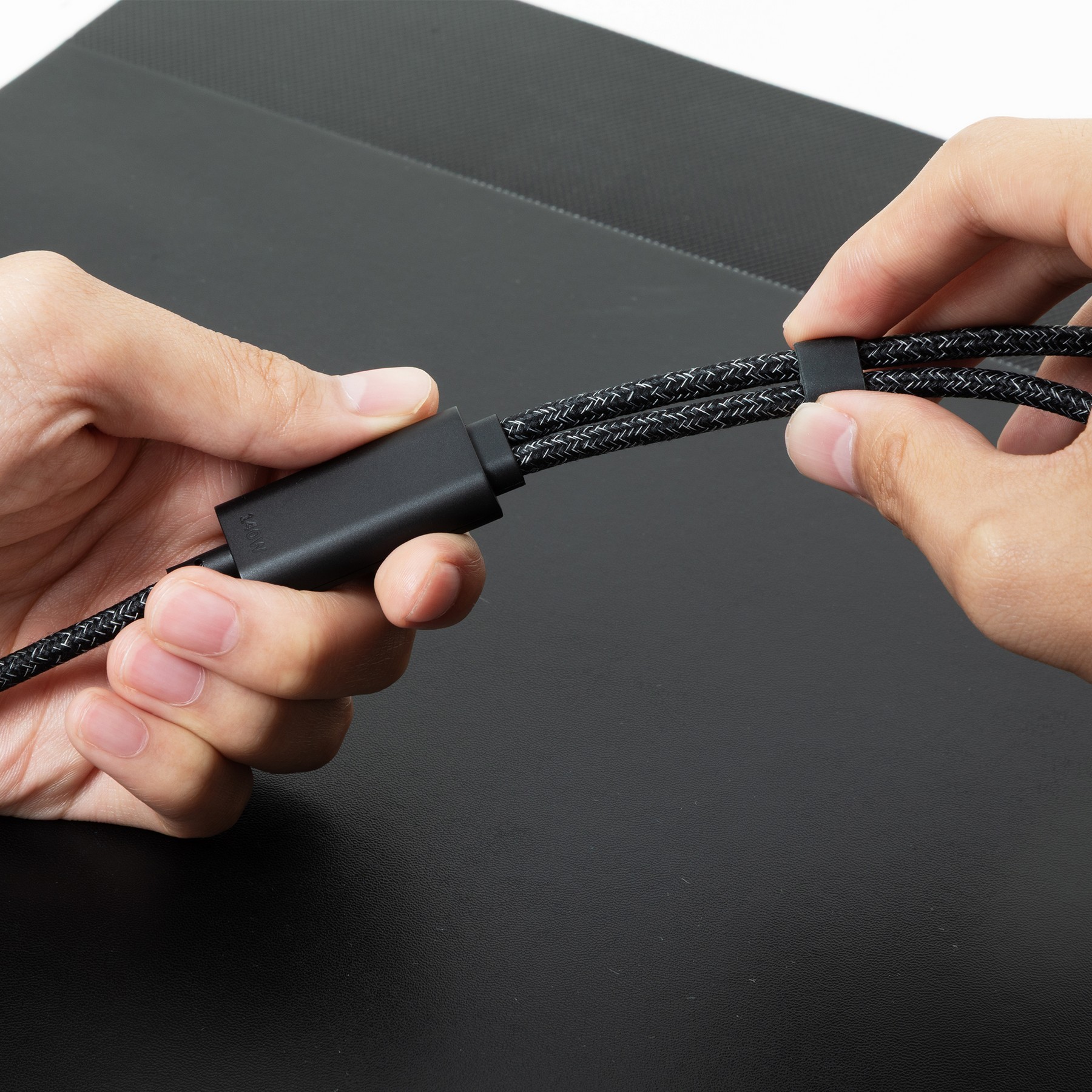 Picture of Native Union Belt Cable 2-in-1 USB-C to USB-C & USB-C Cable - Black