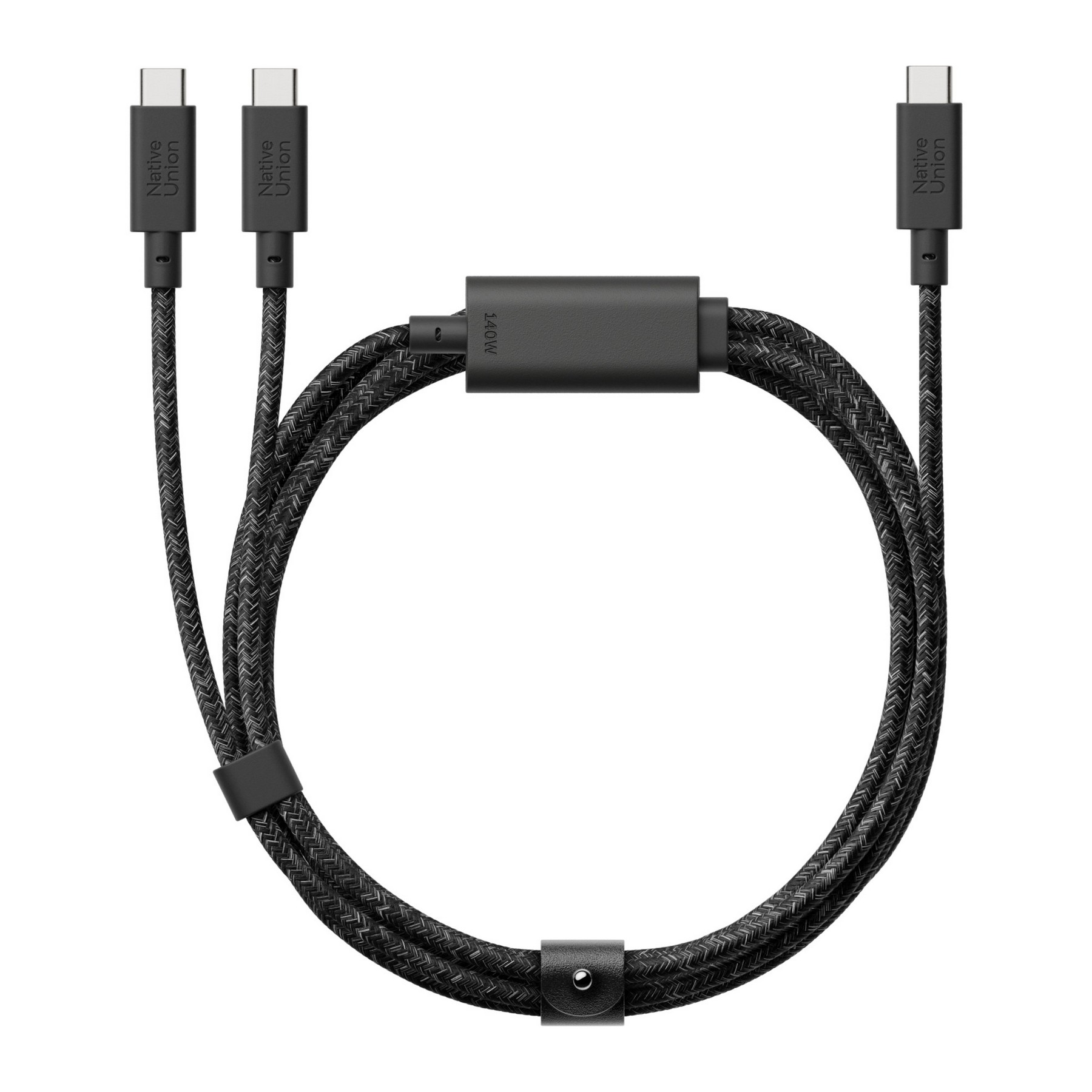 Picture of Native Union Belt Cable 2-in-1 USB-C to USB-C & USB-C Cable - Black