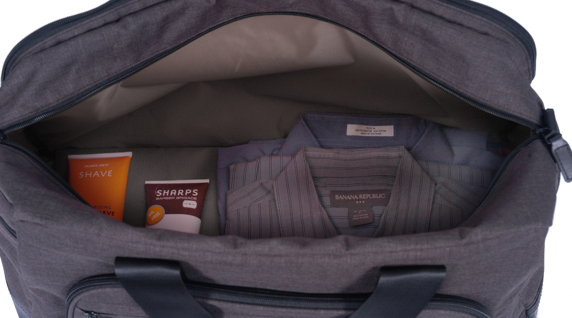 Picture of Heritage Supply Tanner Travel Duffel - Charcoal Heather-Black