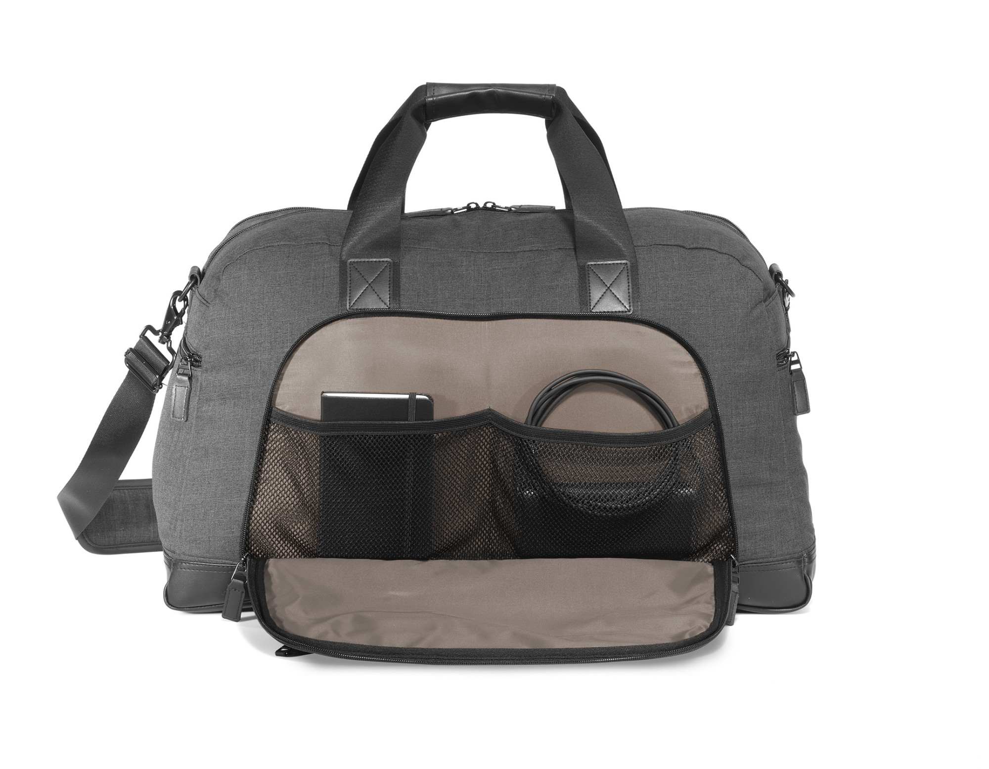 Picture of Heritage Supply Tanner Travel Duffel - Charcoal Heather-Black