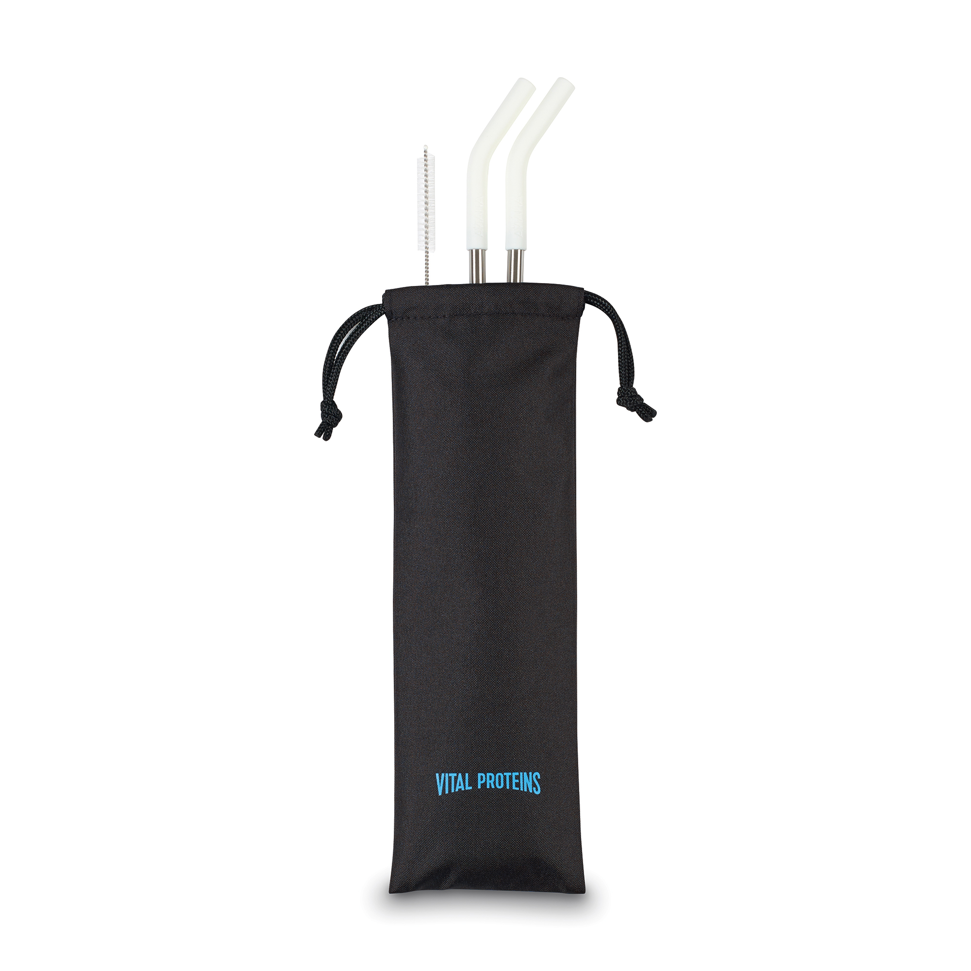 Picture of Aviana Poppy 2-Pack Stainless Straw Set - White
