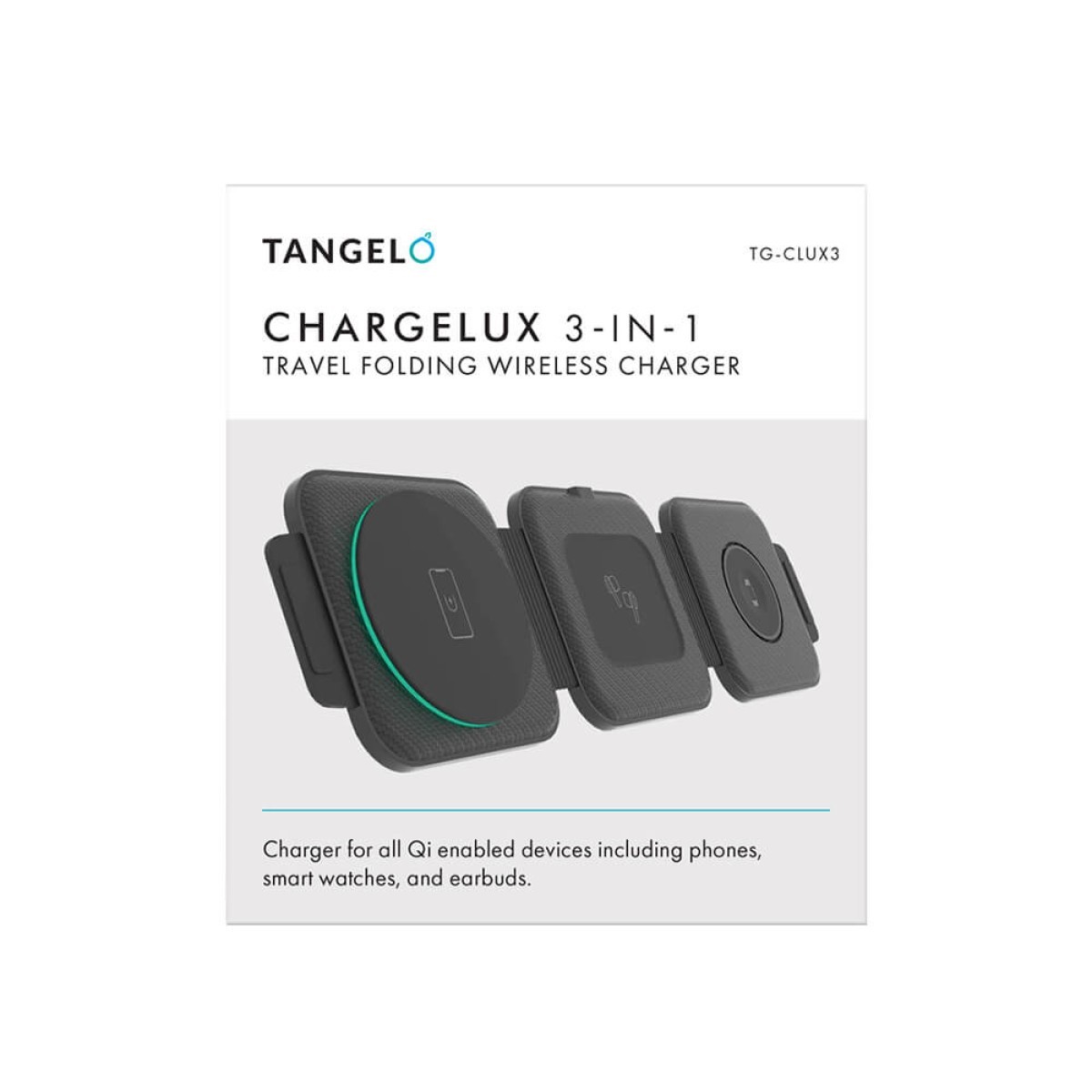 Picture of Tangelo ChargeLux 3" 1 Magnetic Folding Wireless Charger
