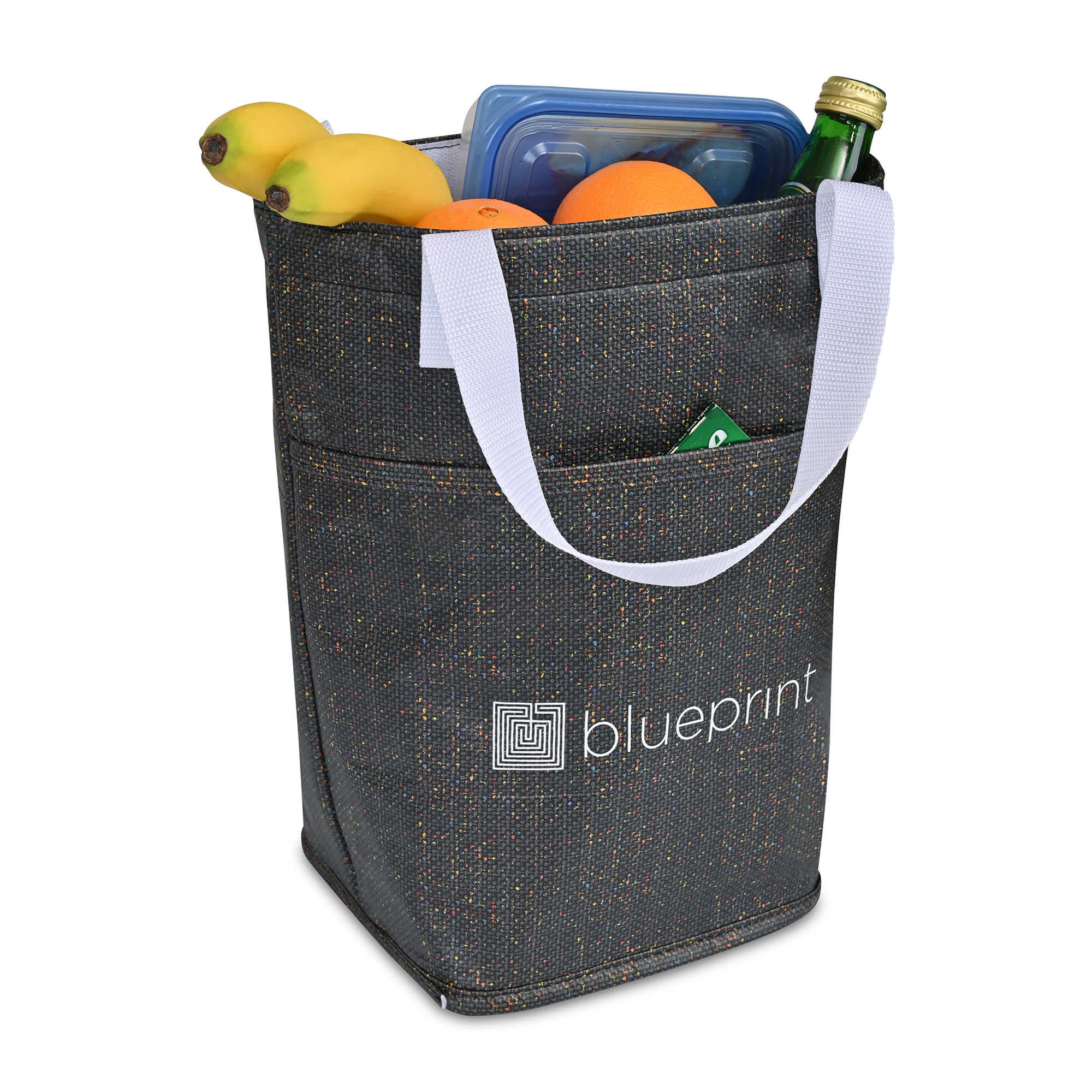 Picture of Sami Laminated Recycled Non-Woven Mini Tote Cooler - Shadow Fleck