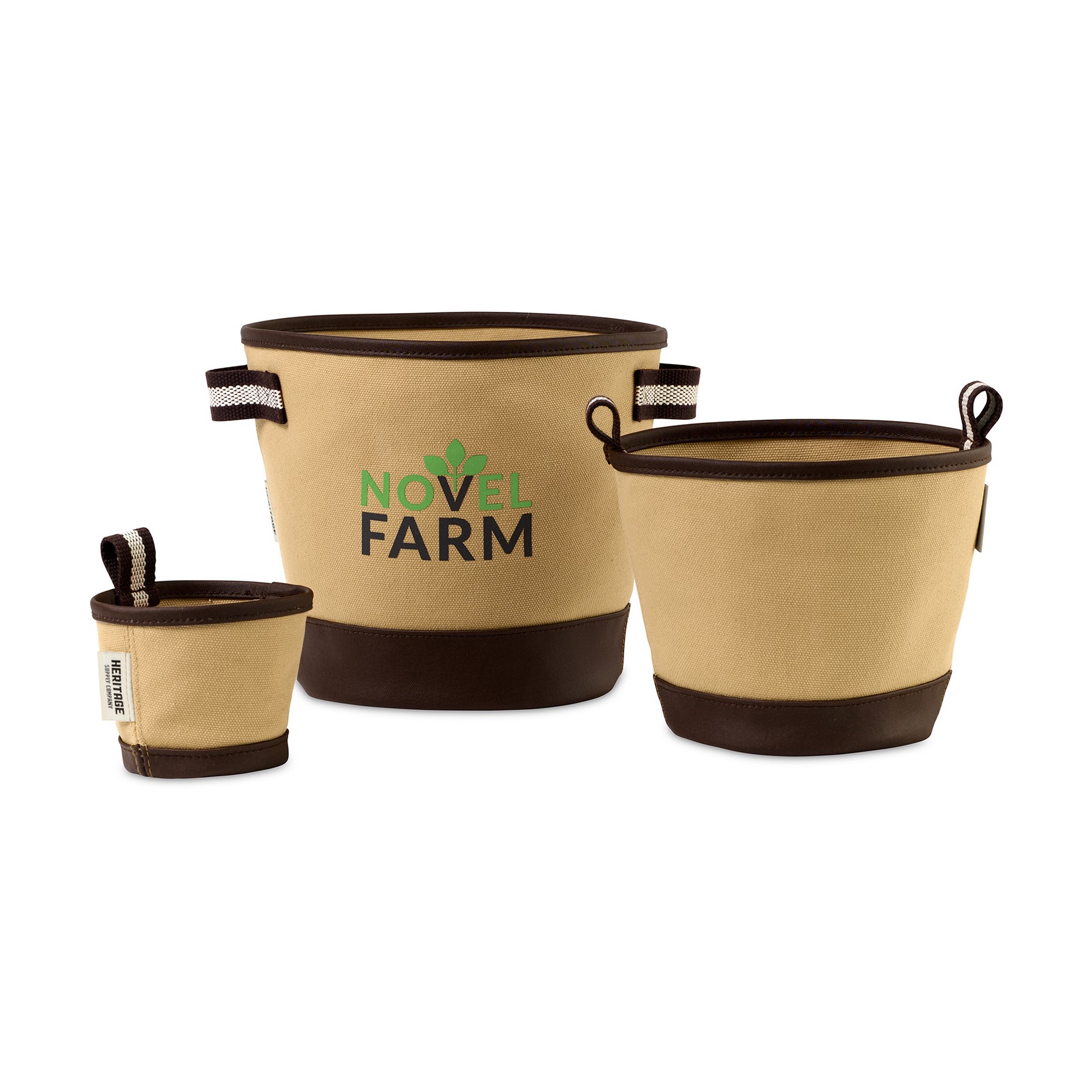 Picture of Heritage Supply Plant, Grow and Store Trio of Pots - Dune