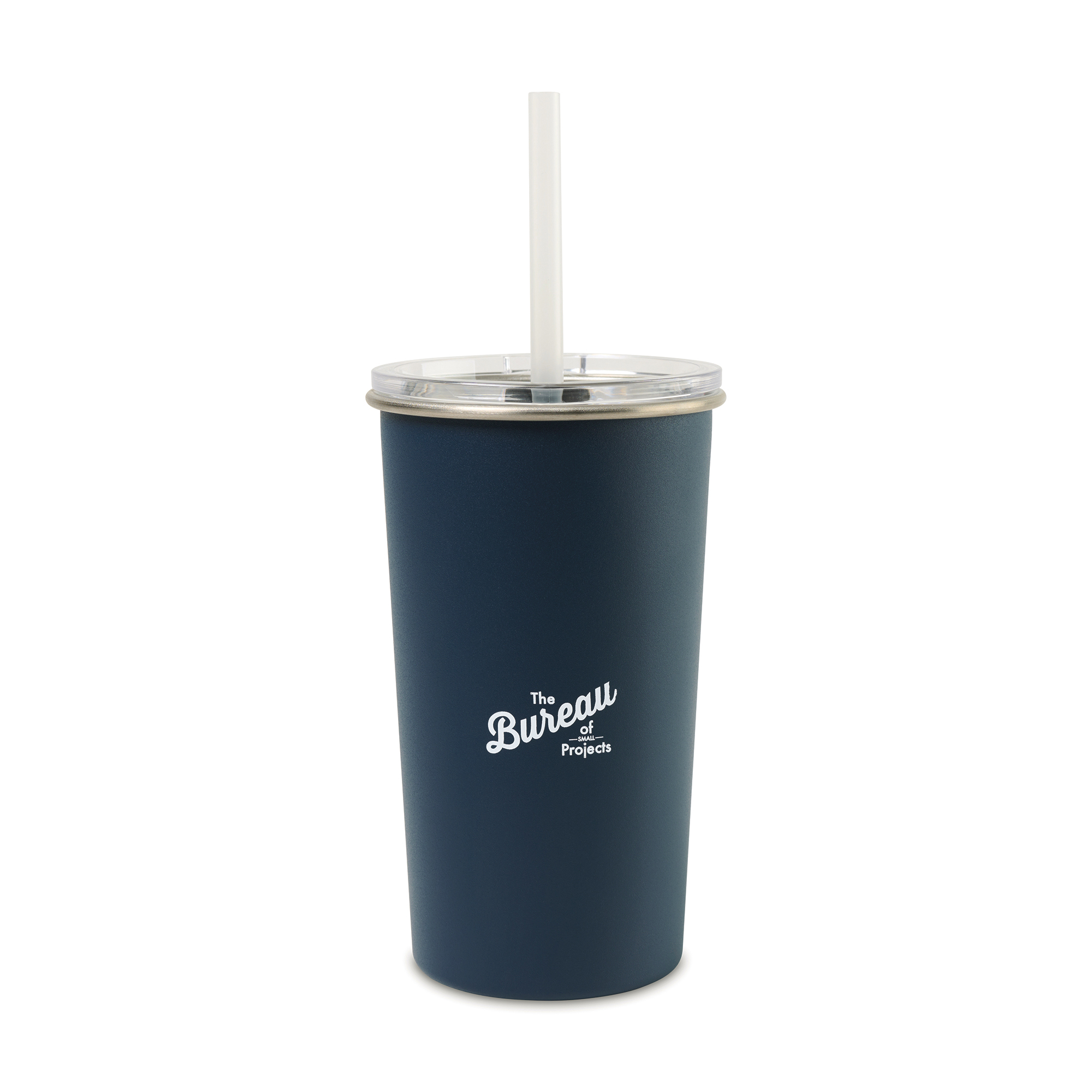 Picture of Arlo Classics Stainless Steel Tumbler with Straw - 20 Oz. - Matte Navy