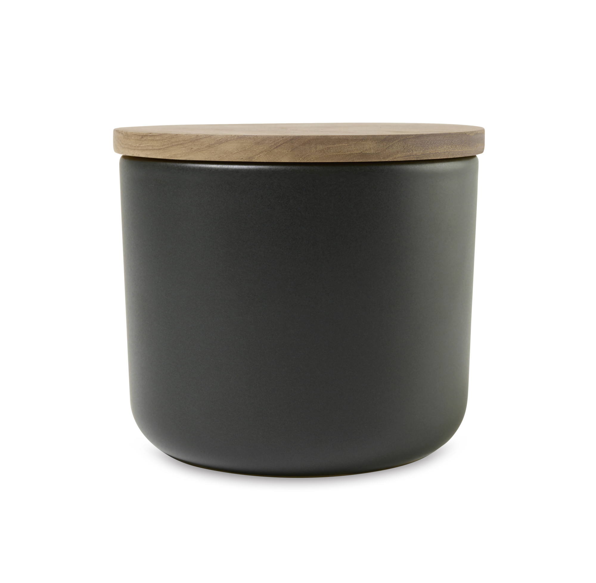 Picture of Be Home Brampton Stoneware Container - Medium - Black
