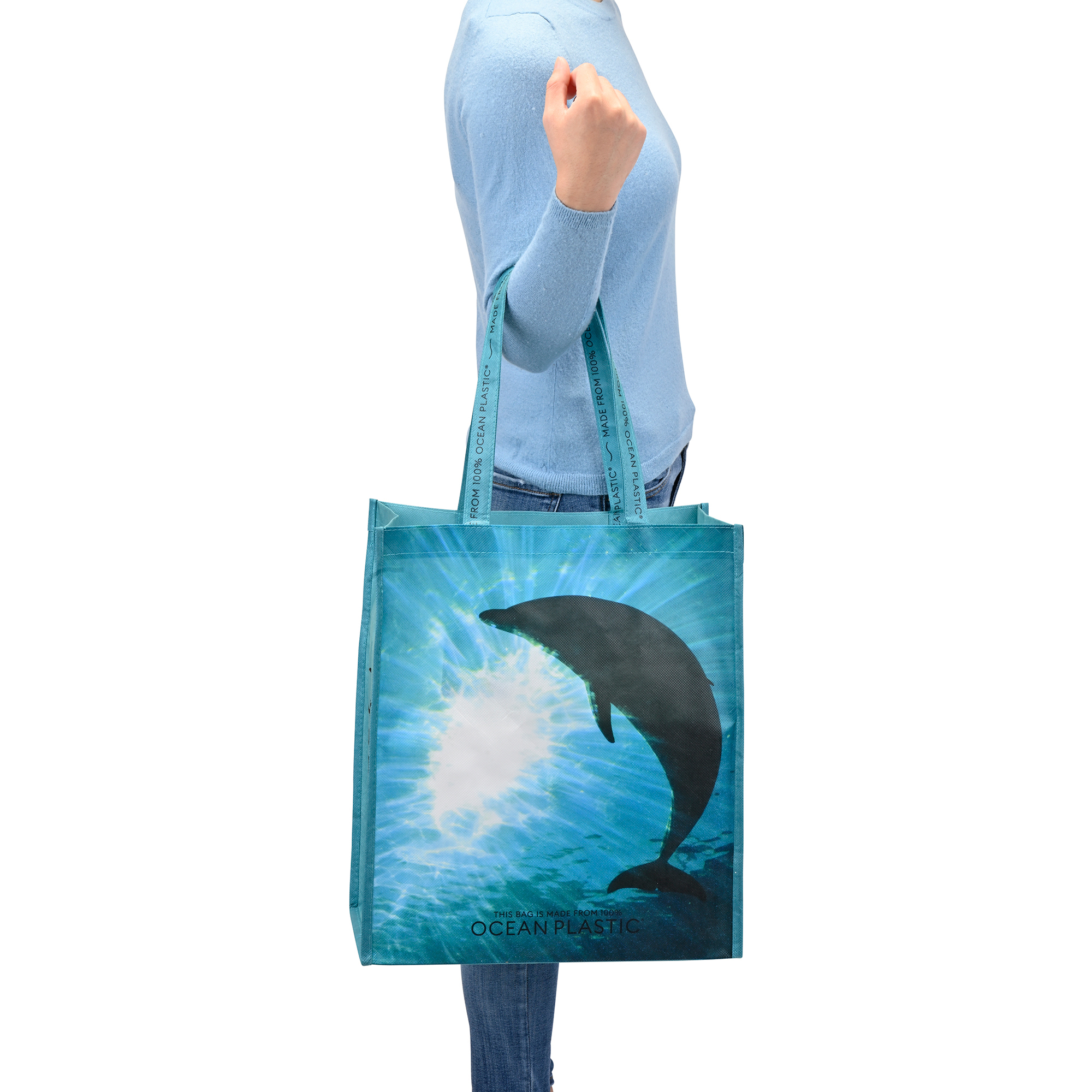 Picture of Out of the Ocean Reusable Large Shopper - Seafoam