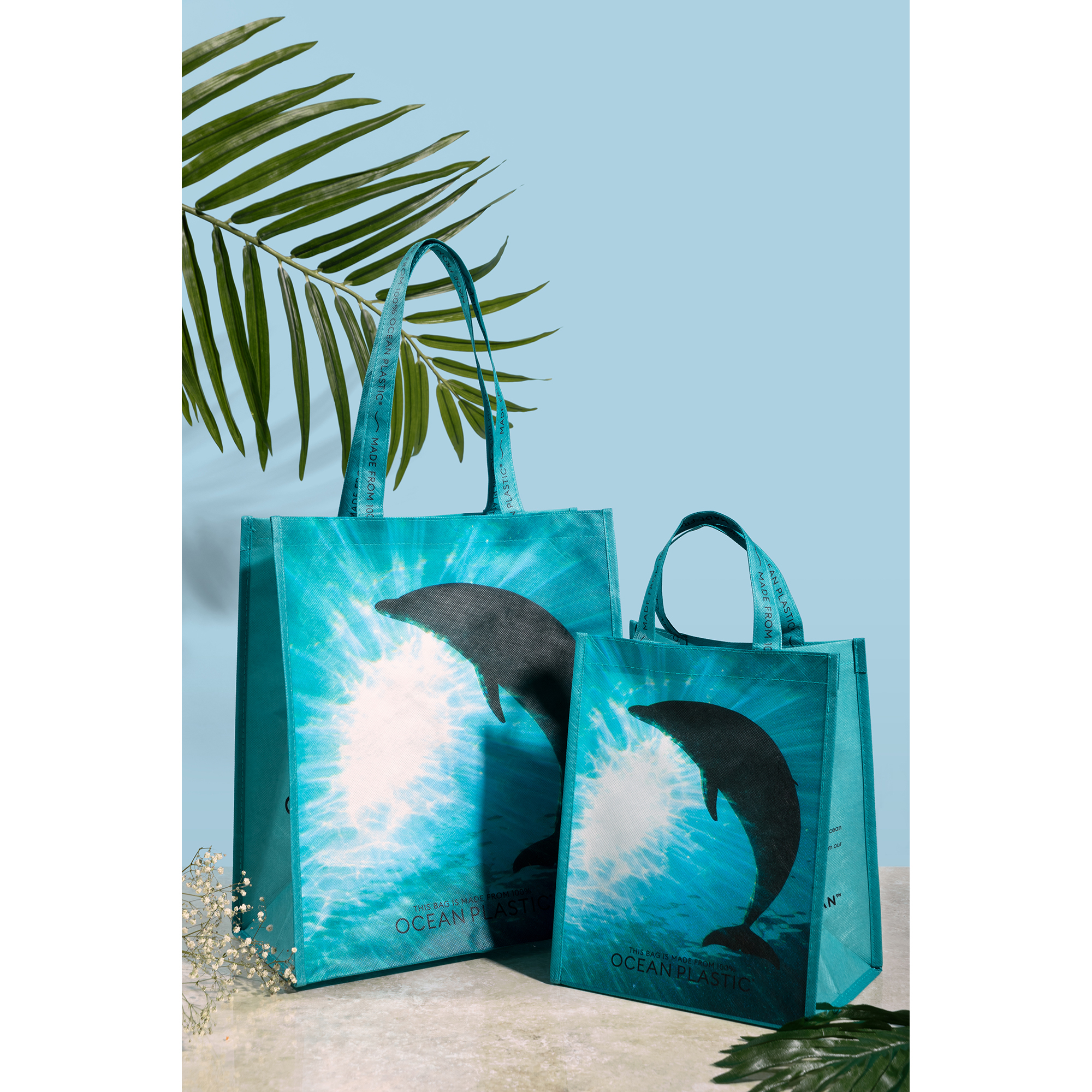 Picture of Out of the Ocean Reusable Large Shopper - Seafoam
