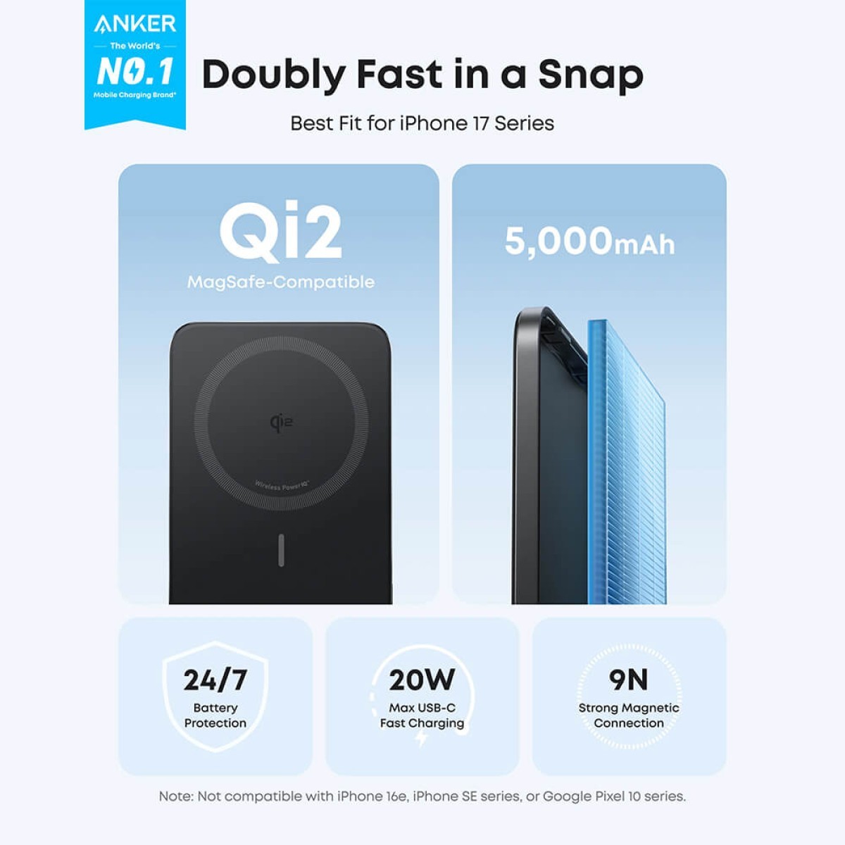 Picture of Anker Nano Power Bank (5K, MagGo, Slim)