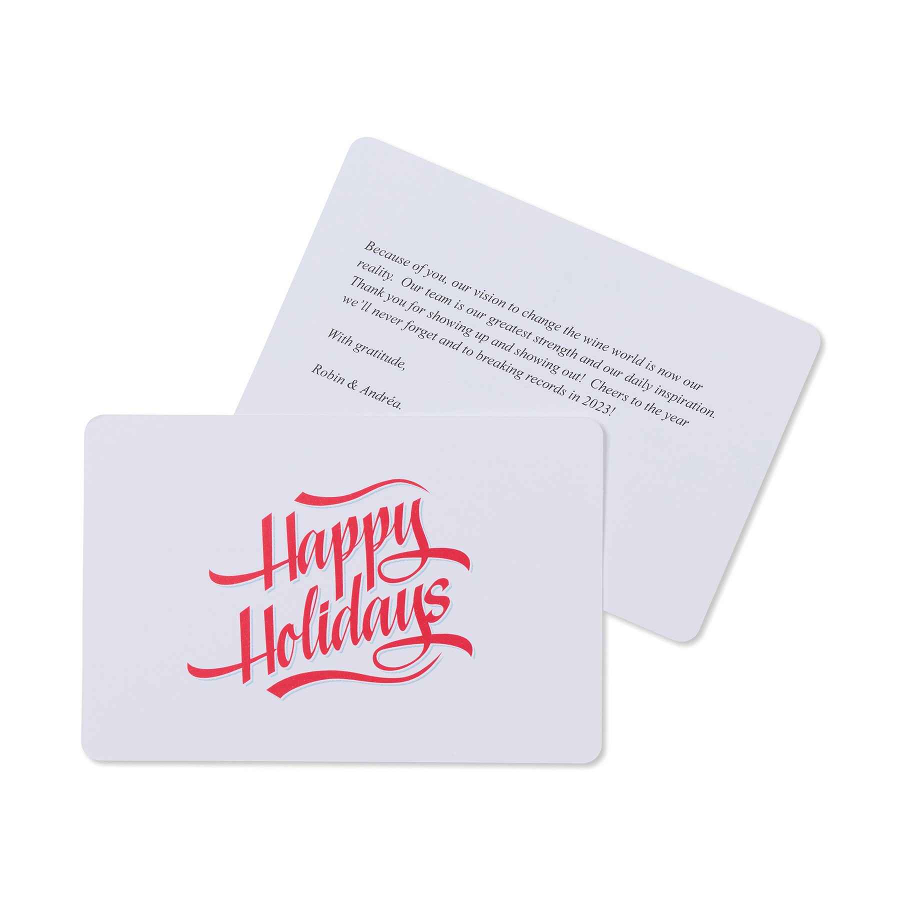 Picture of Happy Holidays Greeting Card - White