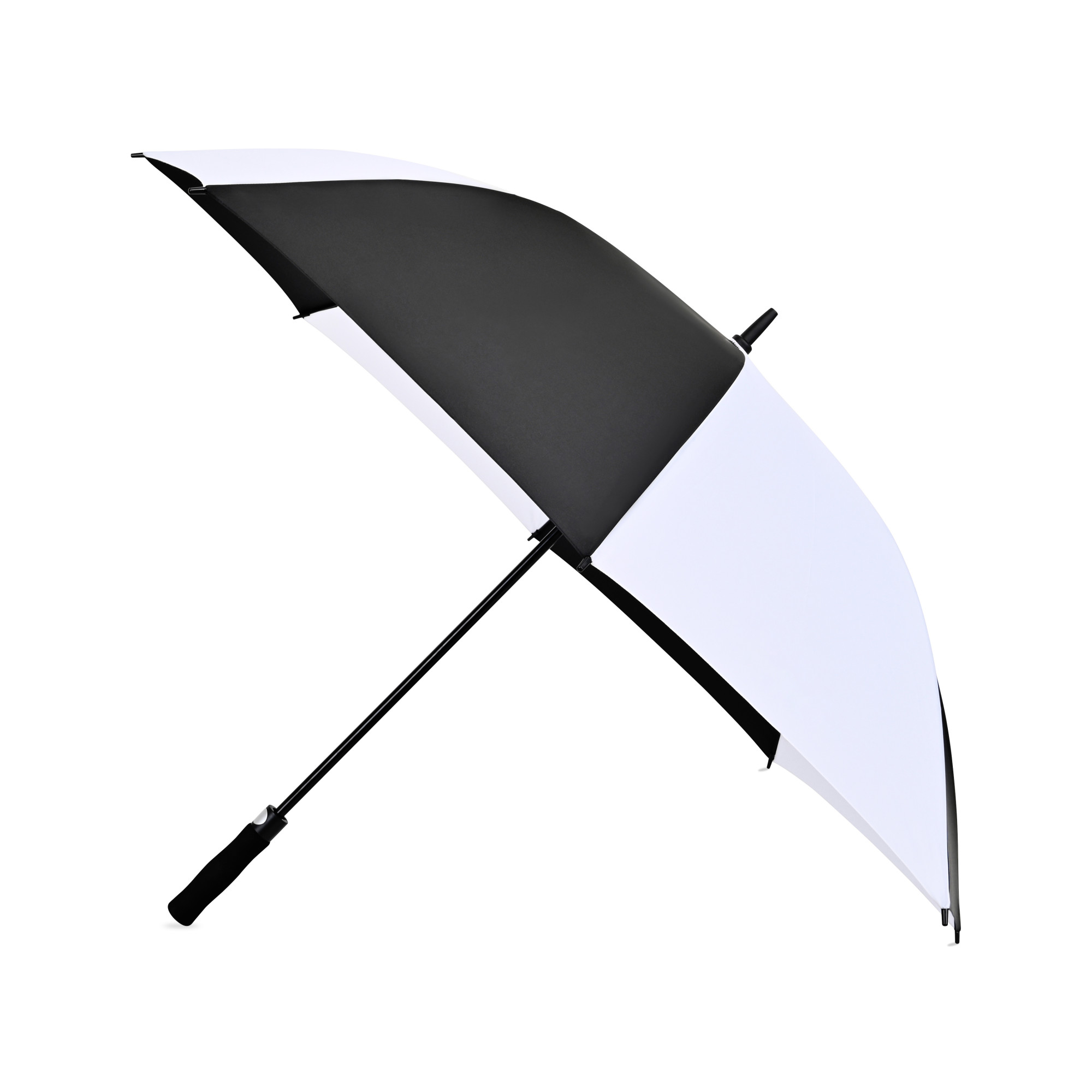 Picture of Elements 60" Recycled rPET Auto Open Golf Umbrella - Black-White