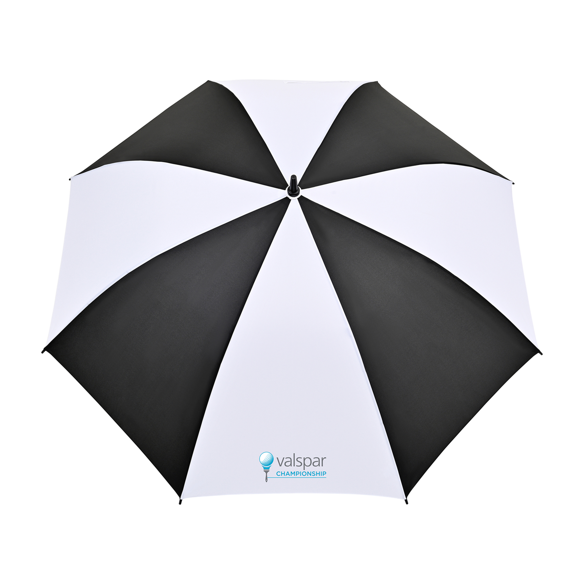 Picture of Elements 60" Recycled rPET Auto Open Golf Umbrella - Black-White