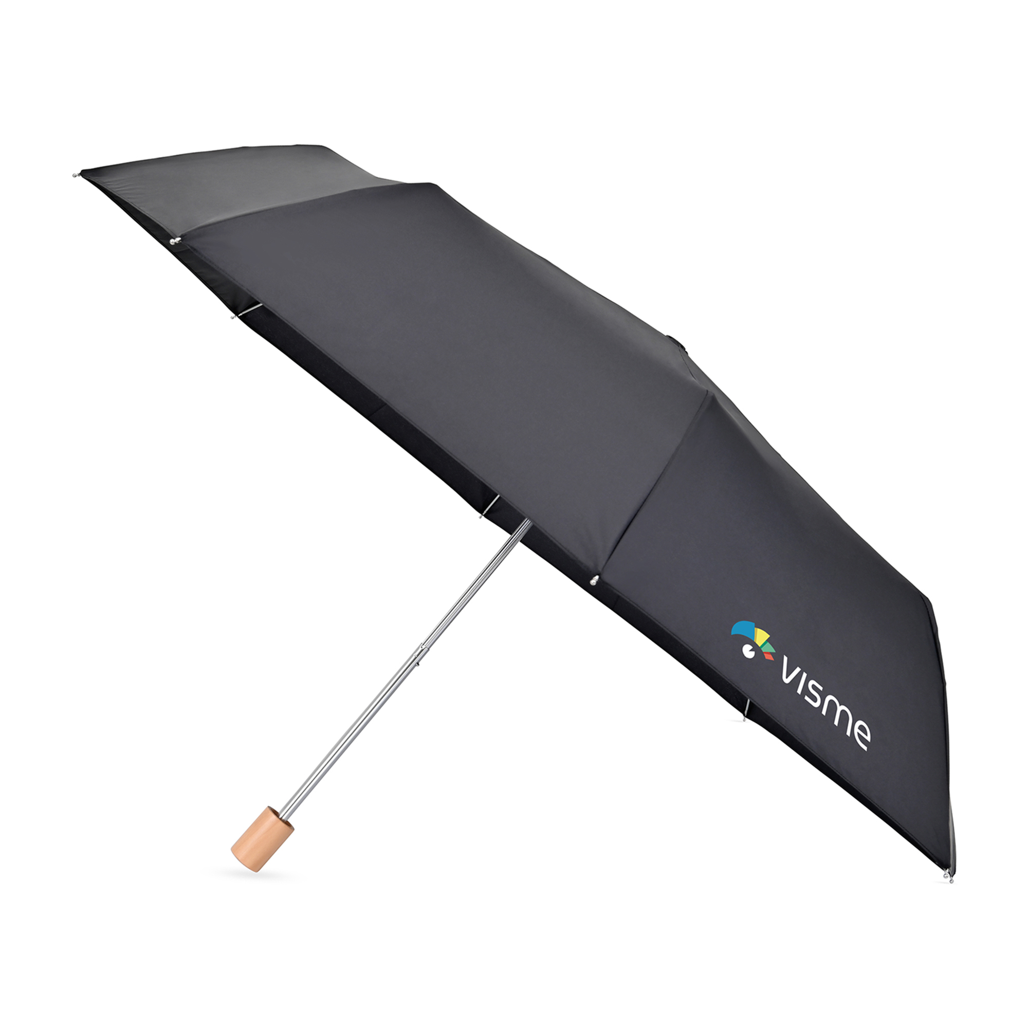 Picture of Elements 43" Recycled rPET Manual Folding Umbrella - Black