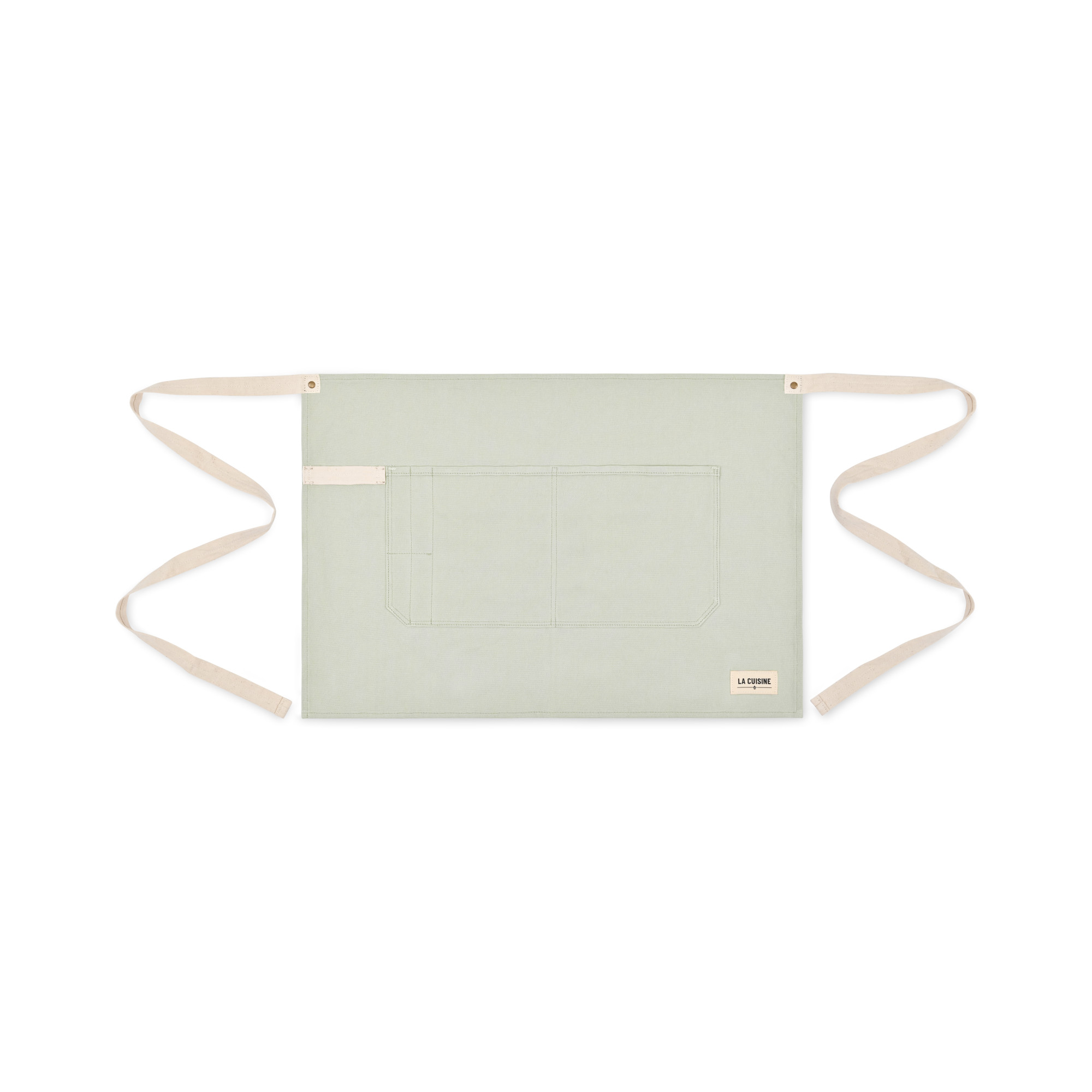 Picture of La Cuisine Recycled Cotton Bistro Apron - AWARE - Light Grey