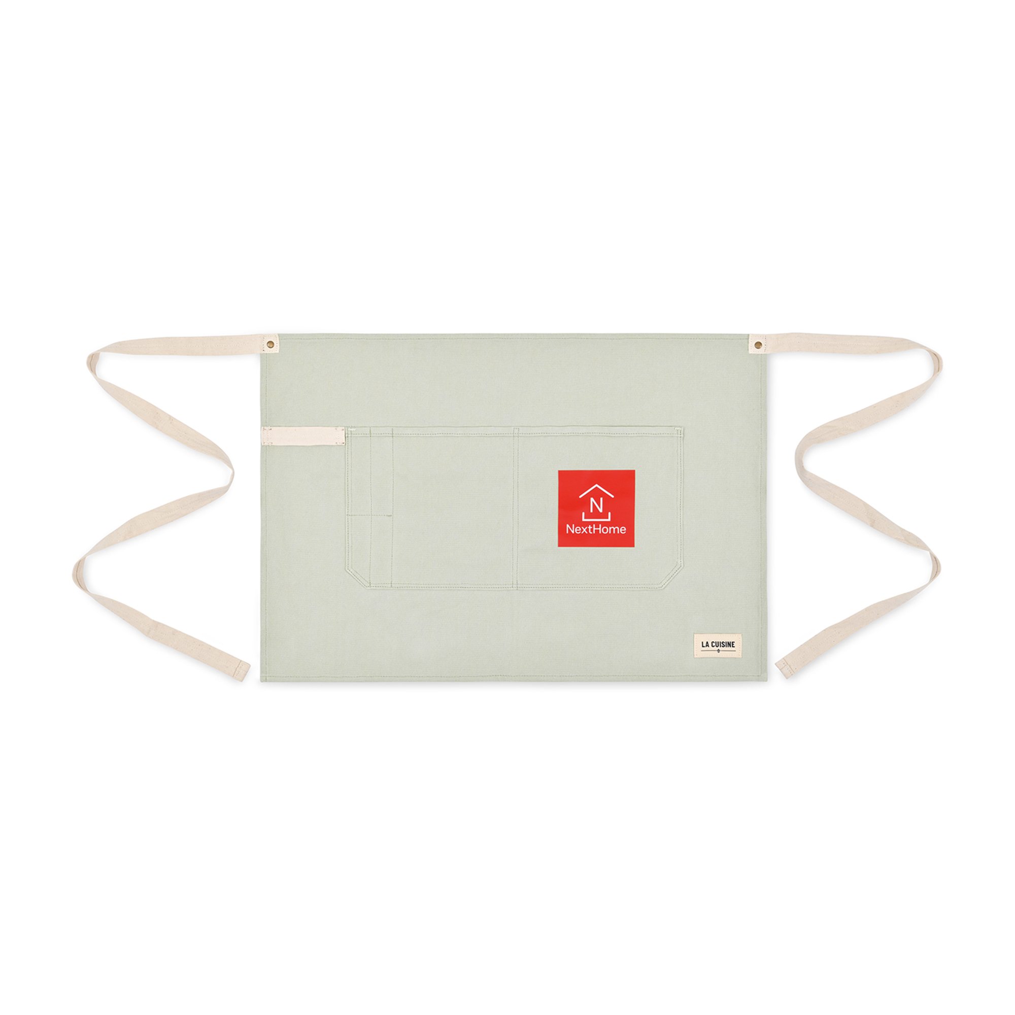 Picture of La Cuisine Recycled Cotton Bistro Apron - AWARE - Light Grey