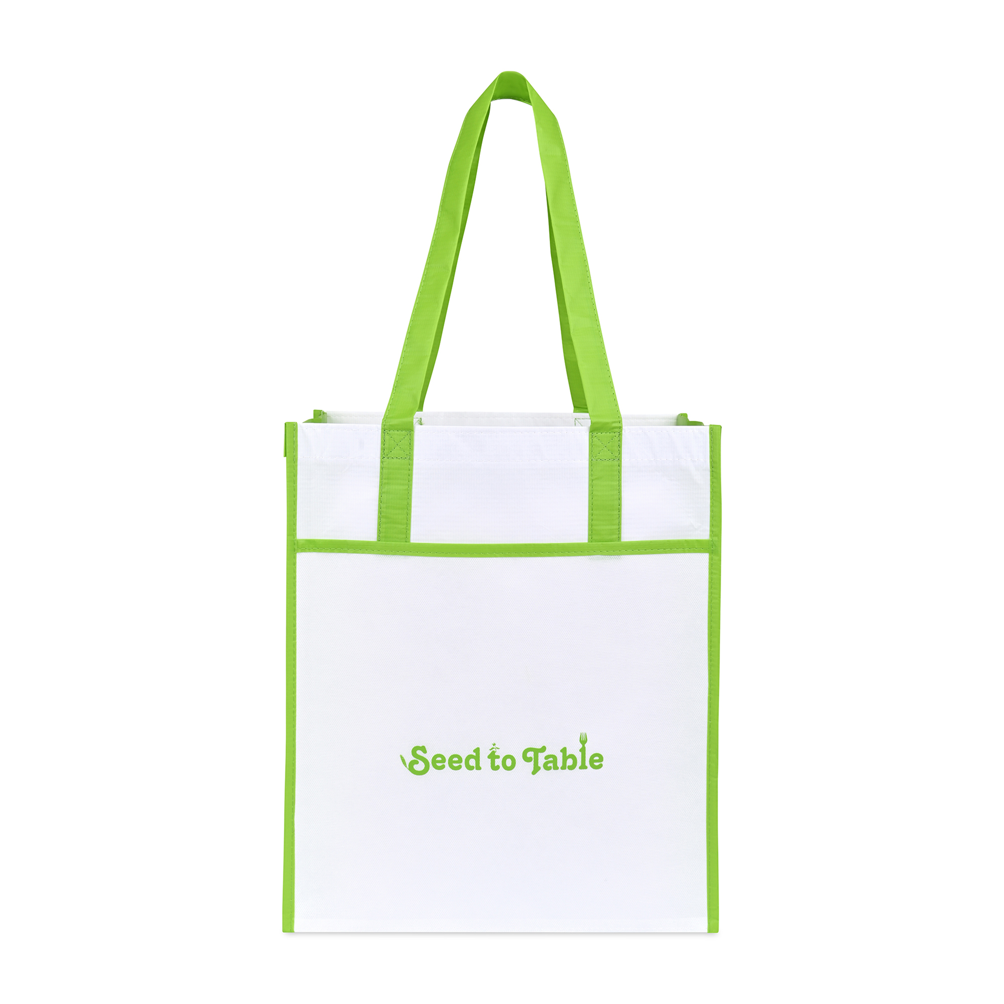 Picture of Harlow Laminated Recycled Non-Woven Shopper - Lime Green