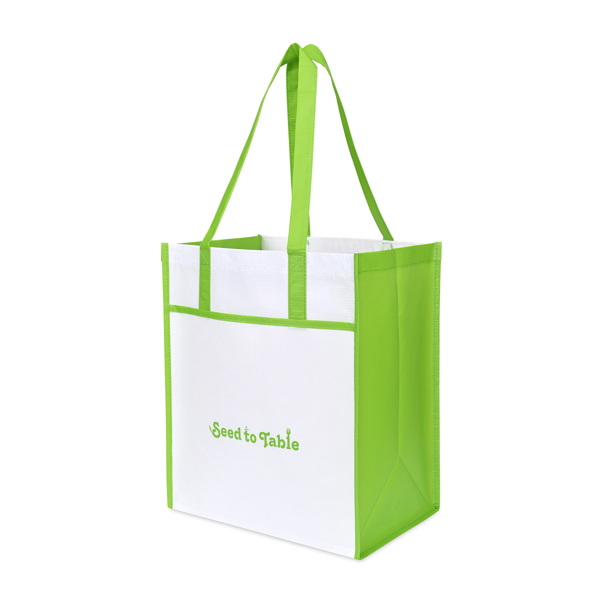 Picture of Harlow Laminated Recycled Non-Woven Shopper - Lime Green