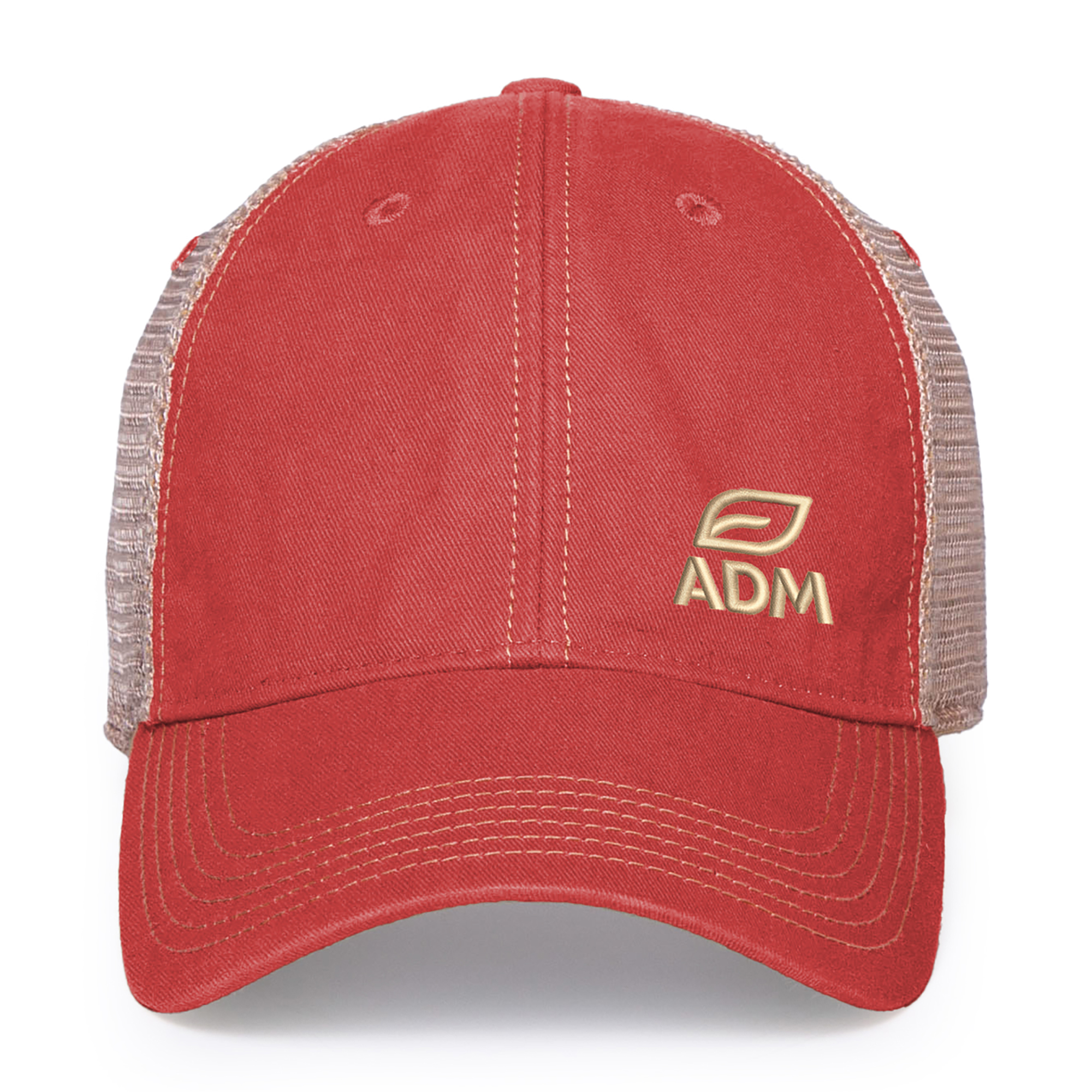 Picture of Merrimack Hat Co. Austin Vintage Trucker - Red-Tan