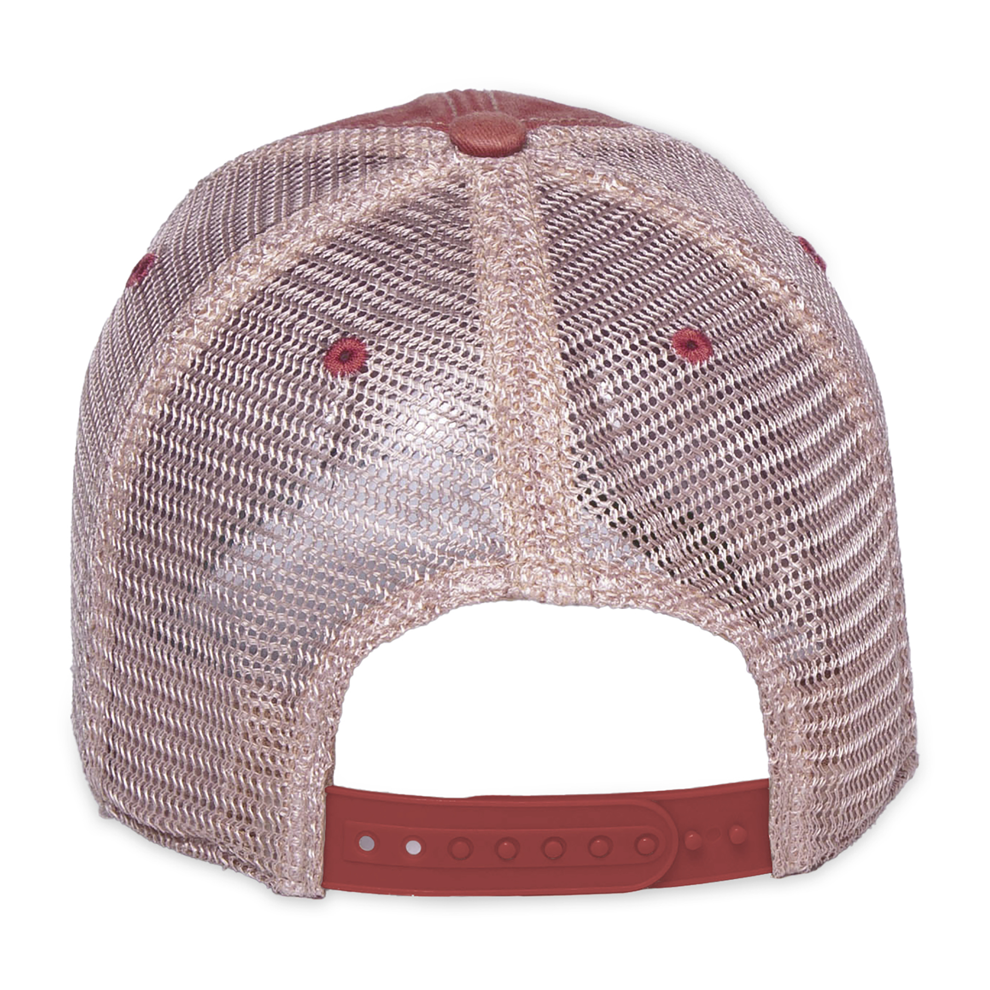 Picture of Merrimack Hat Co. Austin Vintage Trucker - Cardinal-Tan