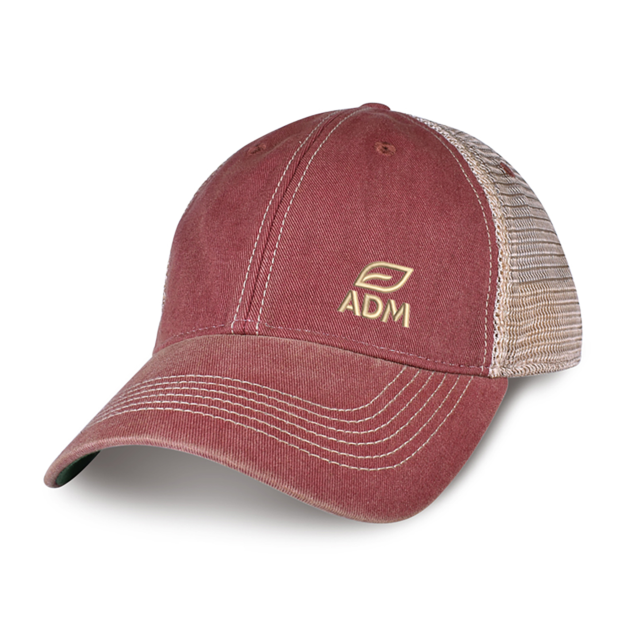Picture of Merrimack Hat Co. Austin Vintage Trucker - Cardinal-Tan