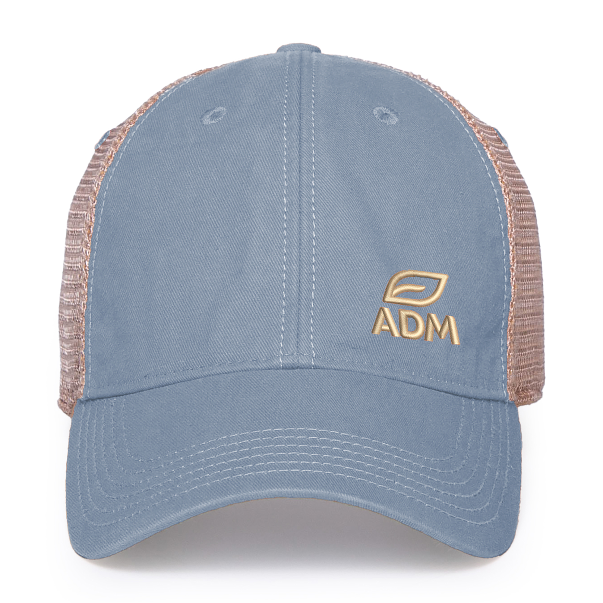 Picture of Merrimack Hat Co. Austin Vintage Trucker - Sky Blue-Tan
