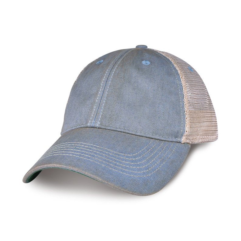 Picture of Merrimack Hat Co. Austin Vintage Trucker - Sky Blue-Tan