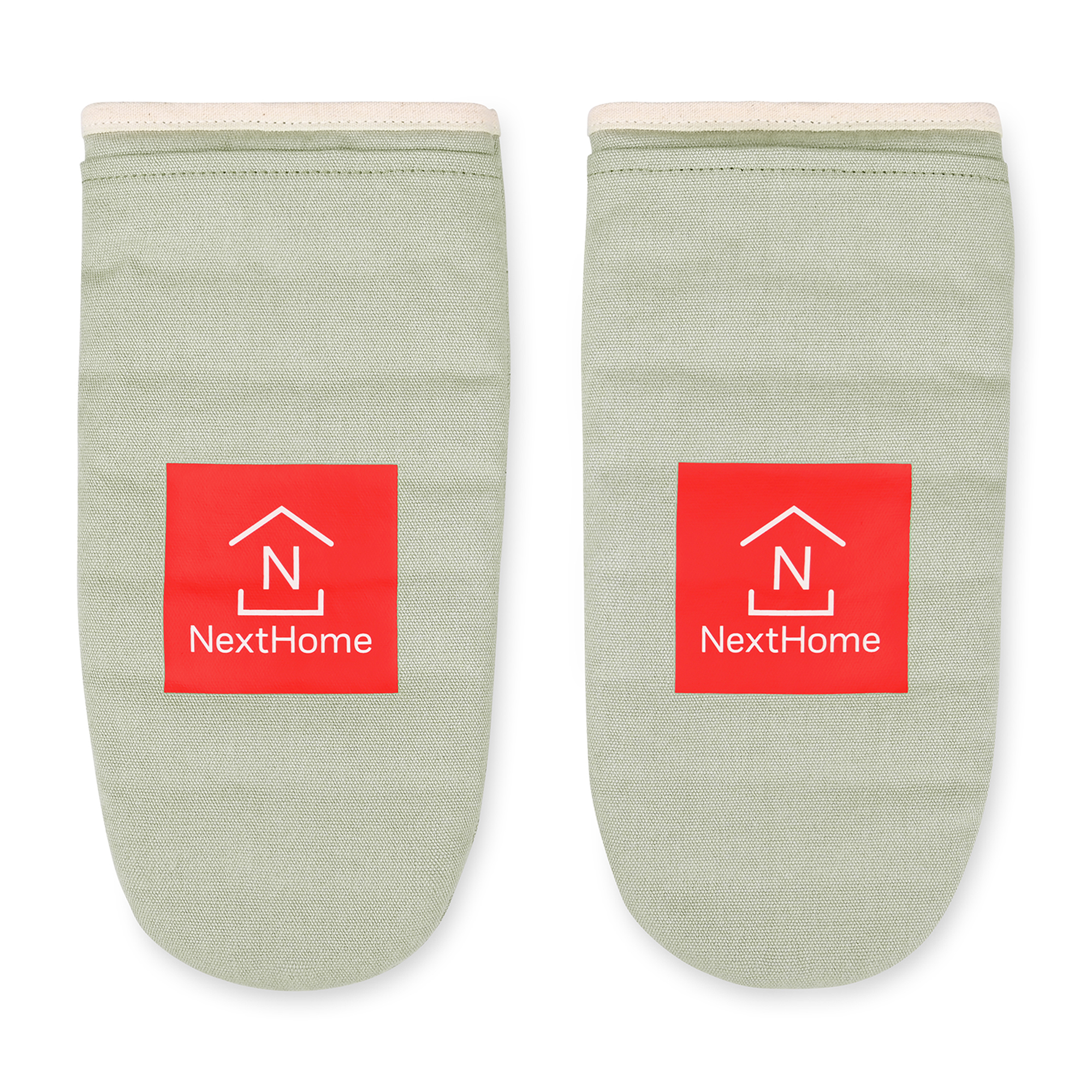 Picture of La Cuisine Recycled Cotton Oven Mitt Set - AWARE - Light Grey