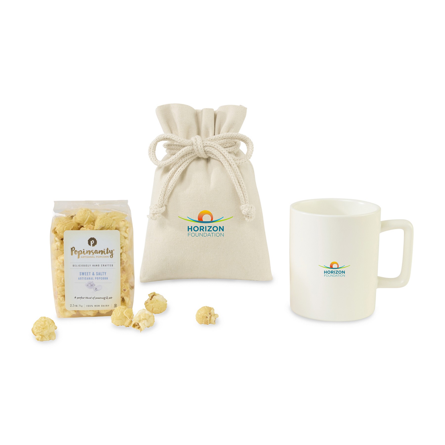 Picture of Poppinsanity Artisanal Popcorn Mug Stuffer - Matte White
