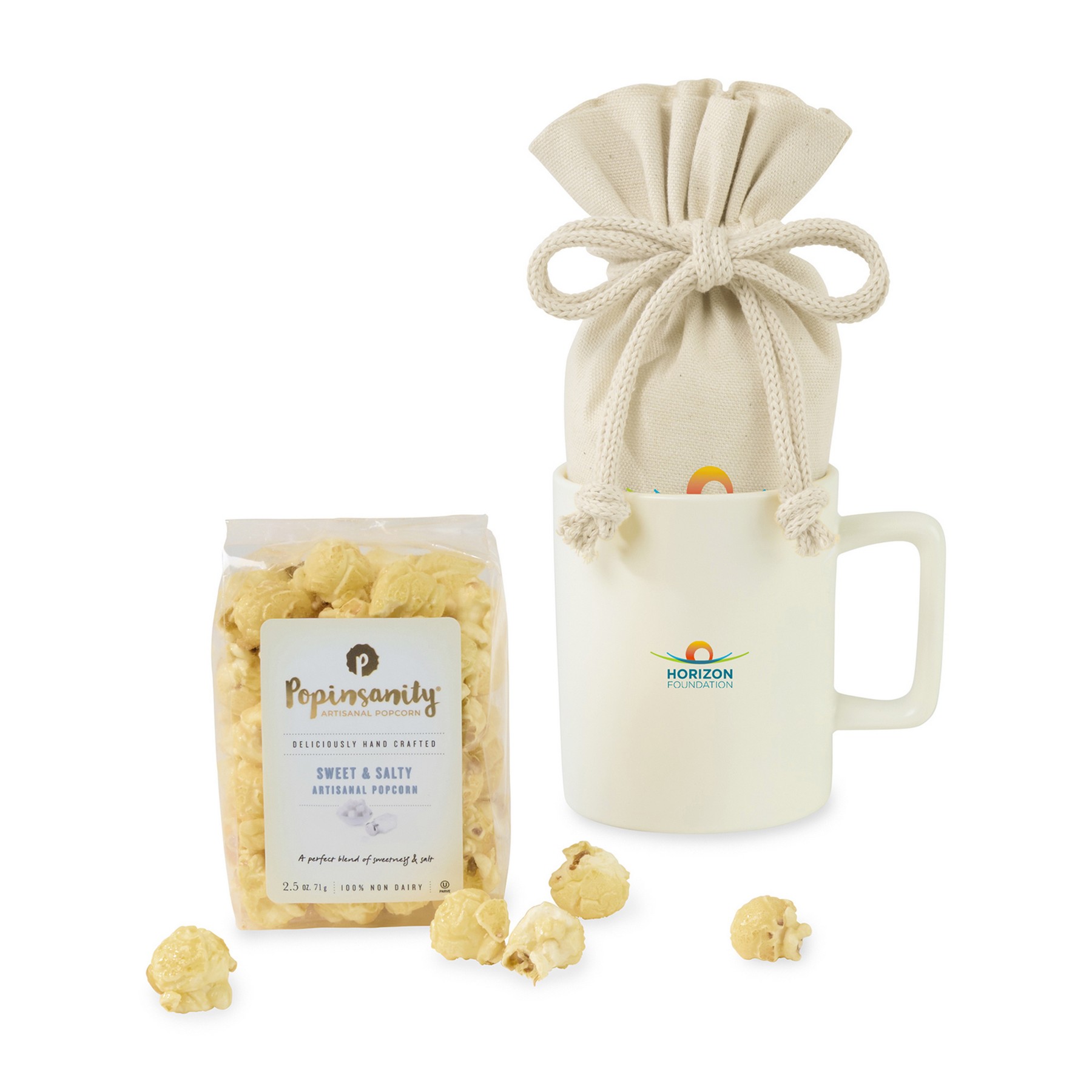 Picture of Poppinsanity Artisanal Popcorn Mug Stuffer - Matte White