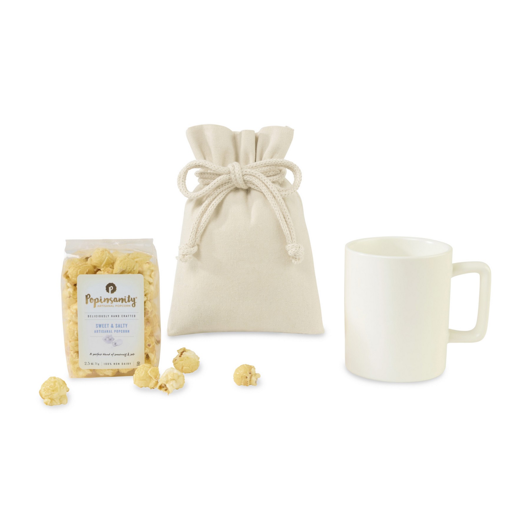 Picture of Poppinsanity Artisanal Popcorn Mug Stuffer - Matte White