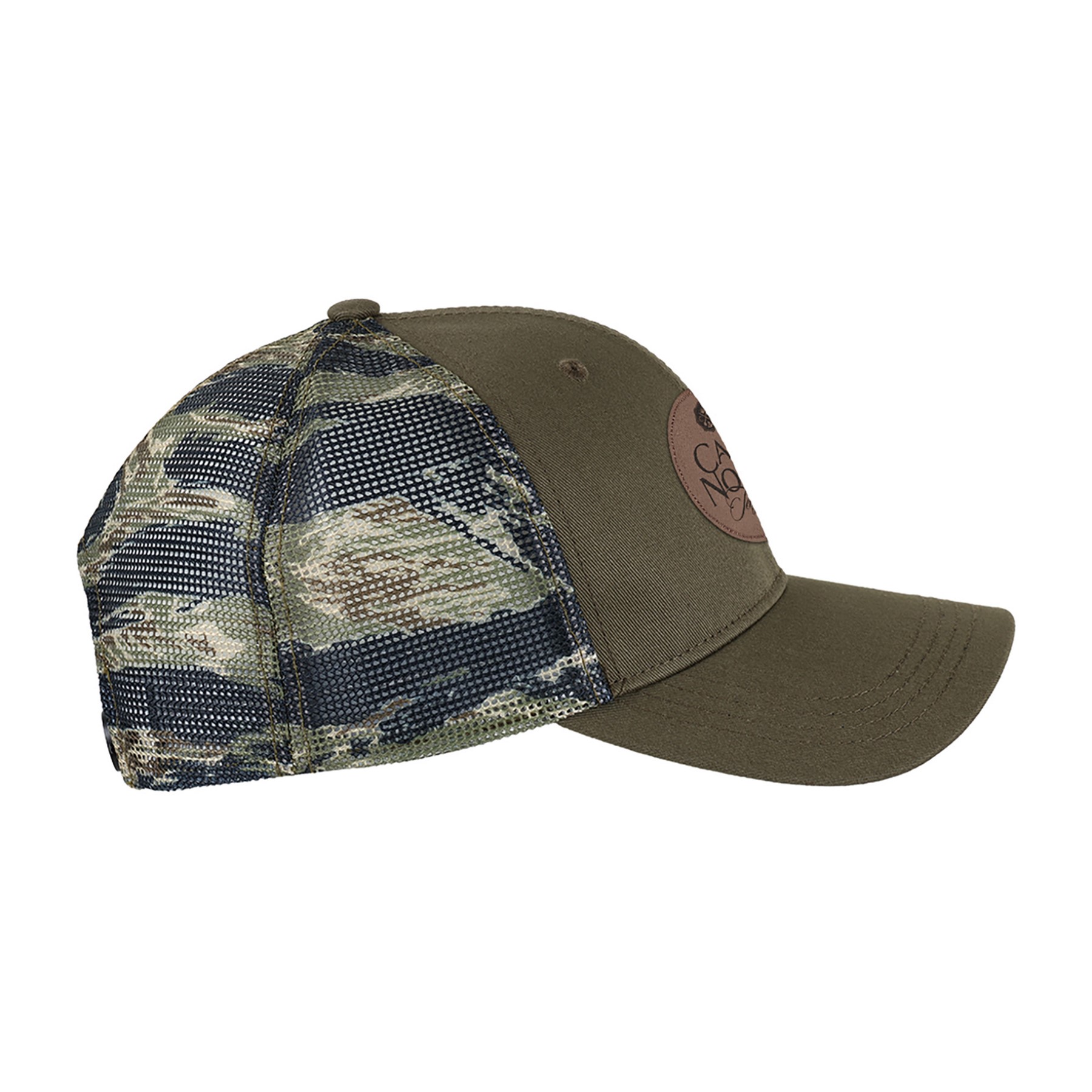 Picture of Ahead Tiger Trucker - Dark Olive-Tiger Print