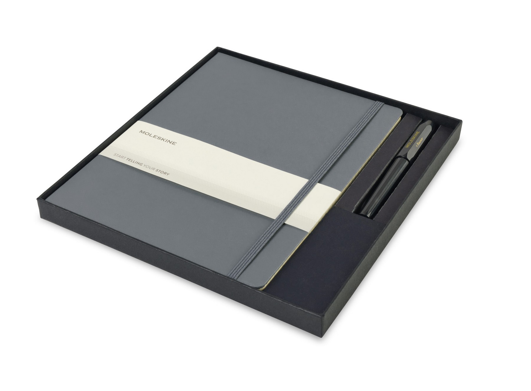 Picture of Moleskine X-Large Notebook and Kaweco Pen Gift Set - Slate Grey