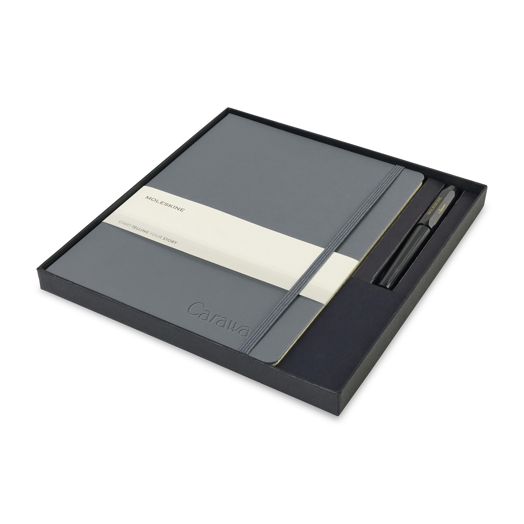 Picture of Moleskine X-Large Notebook and Kaweco Pen Gift Set - Slate Grey