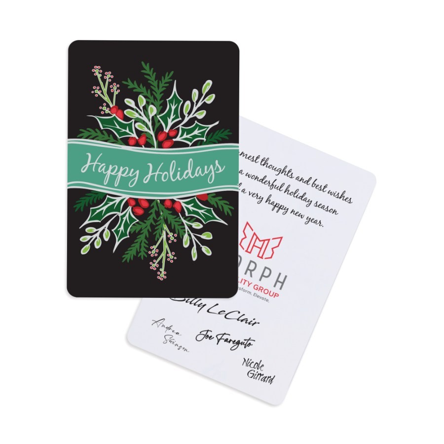 Picture of Festive Flourish Holiday Greeting Card - White