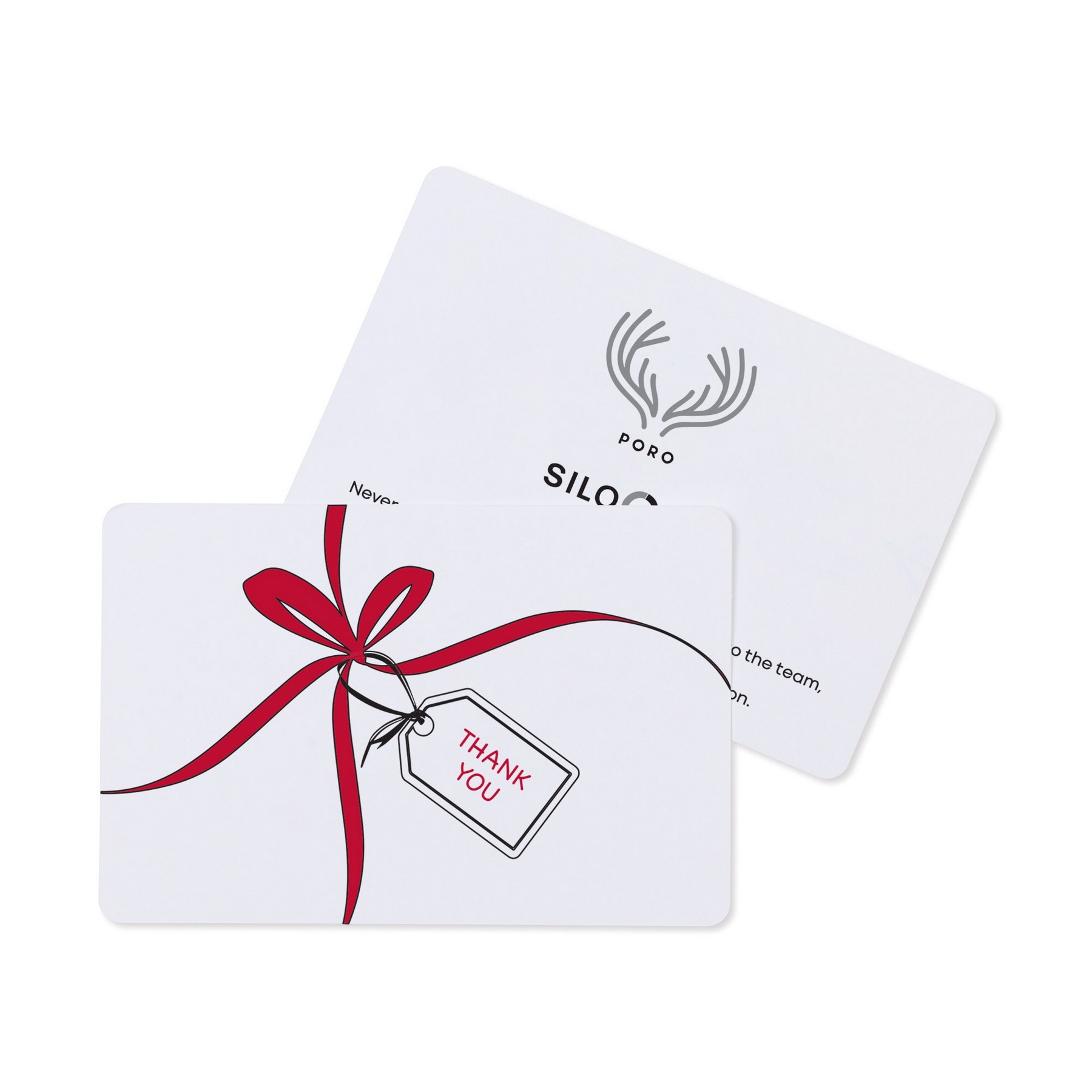 Picture of Tied with Thanks & Cheer Greeting Card - White