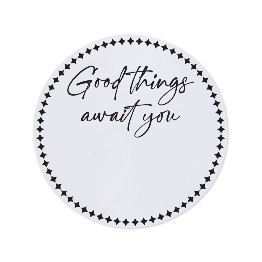 Picture of Good Things Await You Gift Box Seal - White