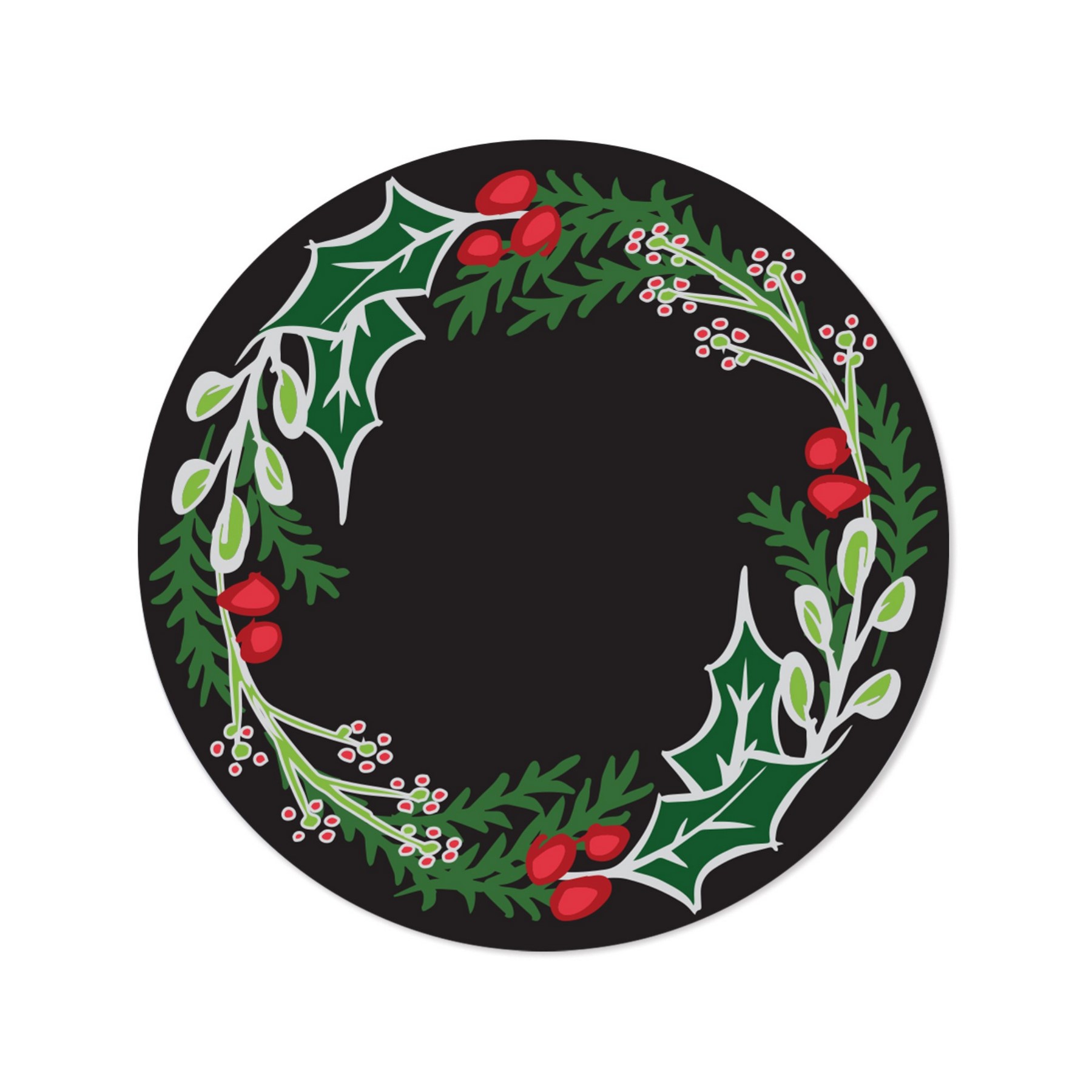 Picture of Festive Flourish Holiday Gift Box Seal - White