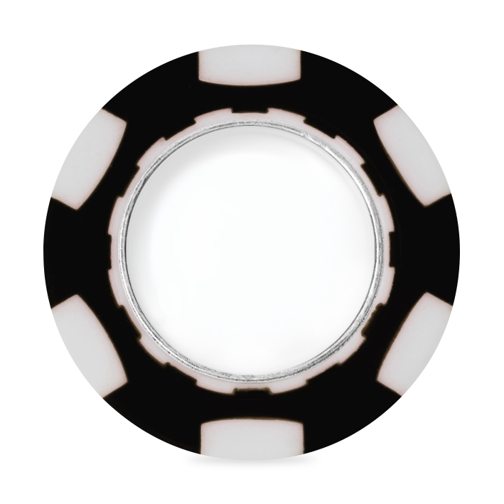 Picture of Ahead Poker Chip with Ball Marker - Black-White