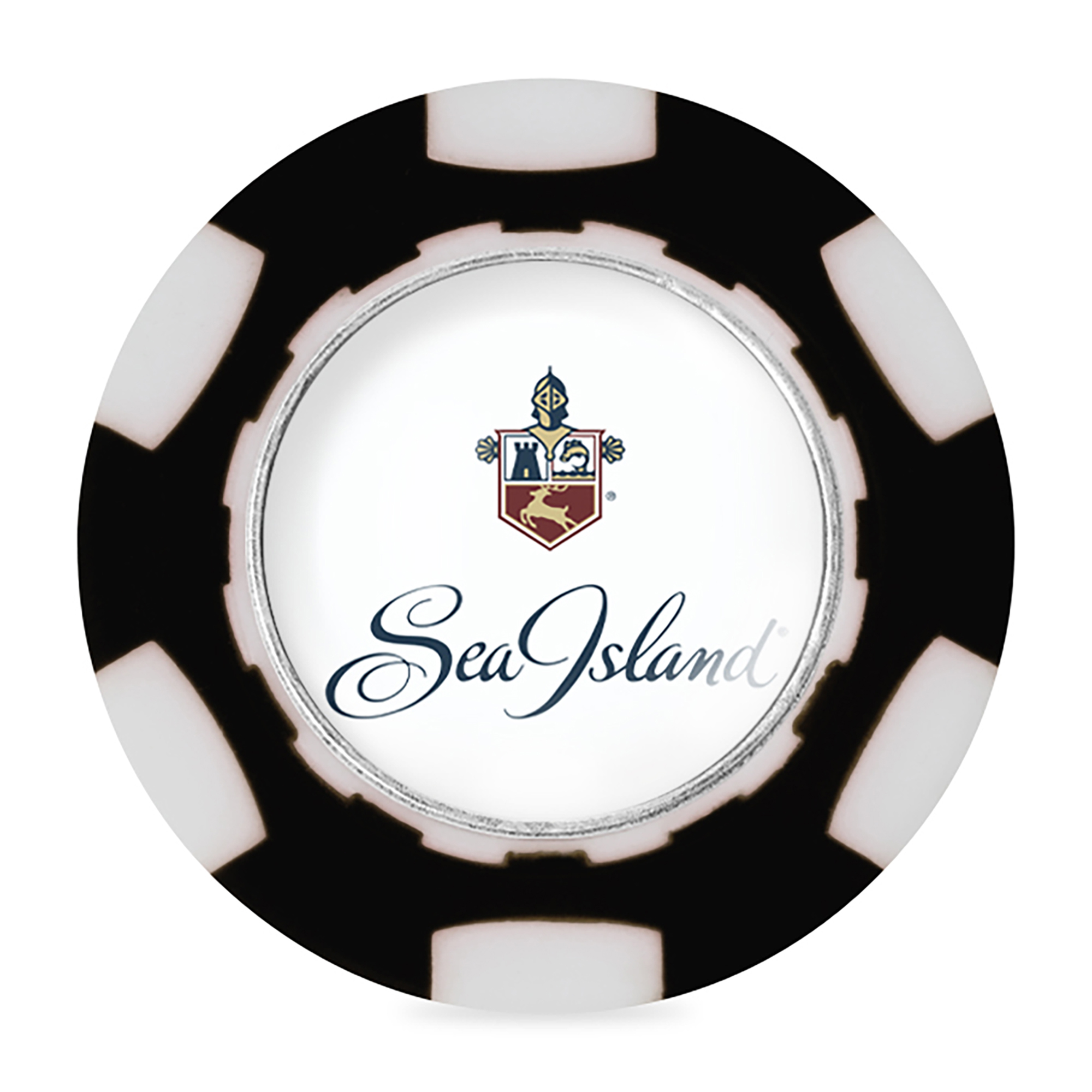 Picture of Ahead Poker Chip with Ball Marker - Black-White