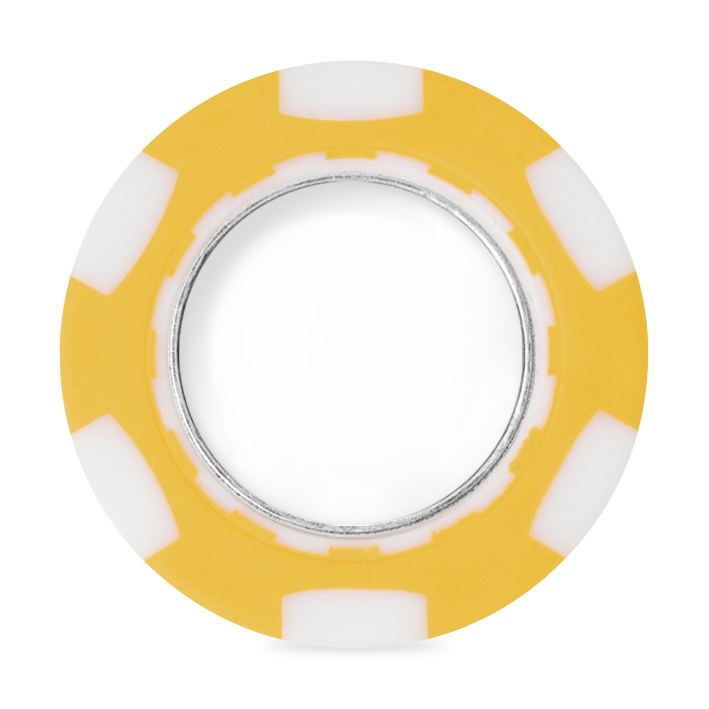 Picture of Ahead Poker Chip with Ball Marker - Yellow-White