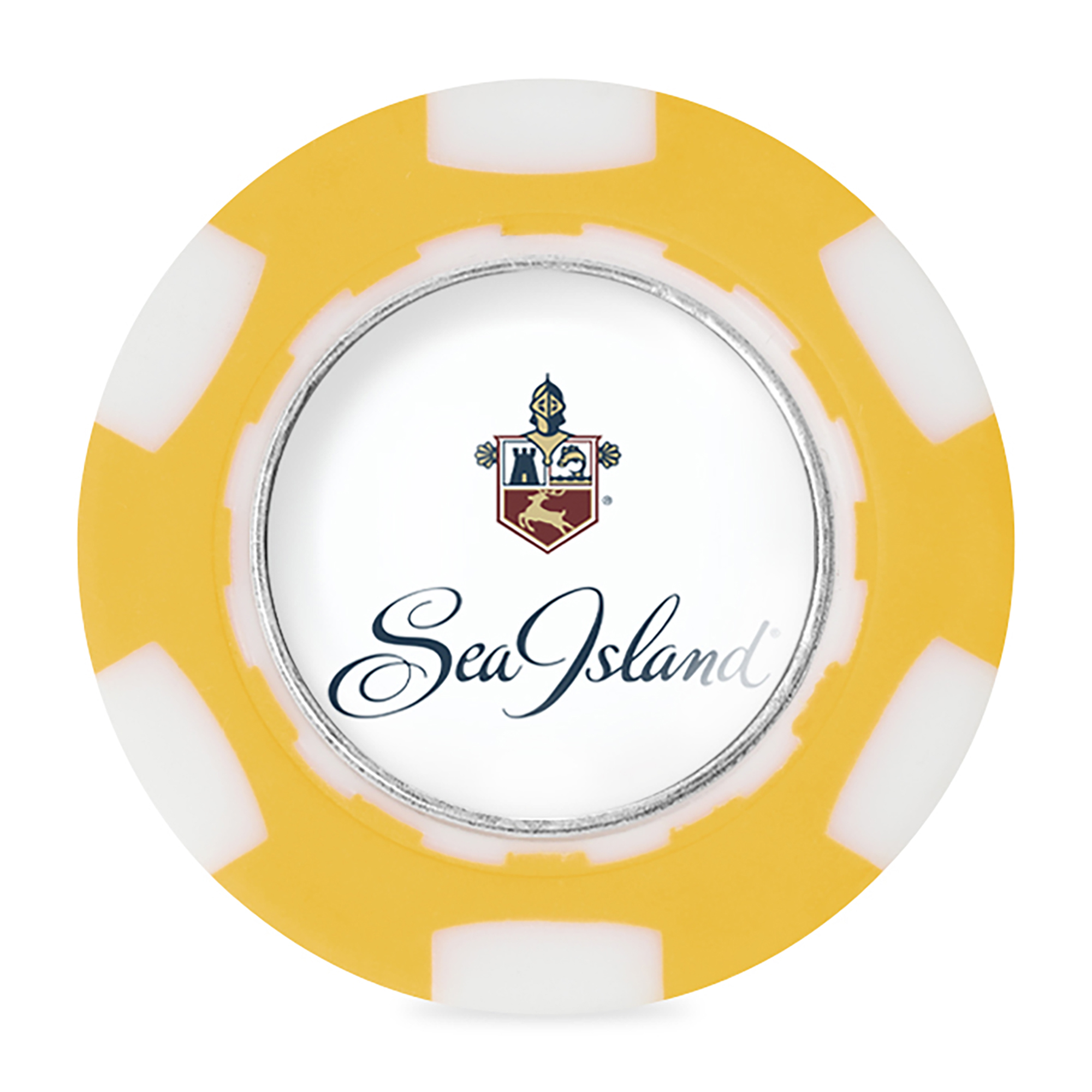Picture of Ahead Poker Chip with Ball Marker - Yellow-White