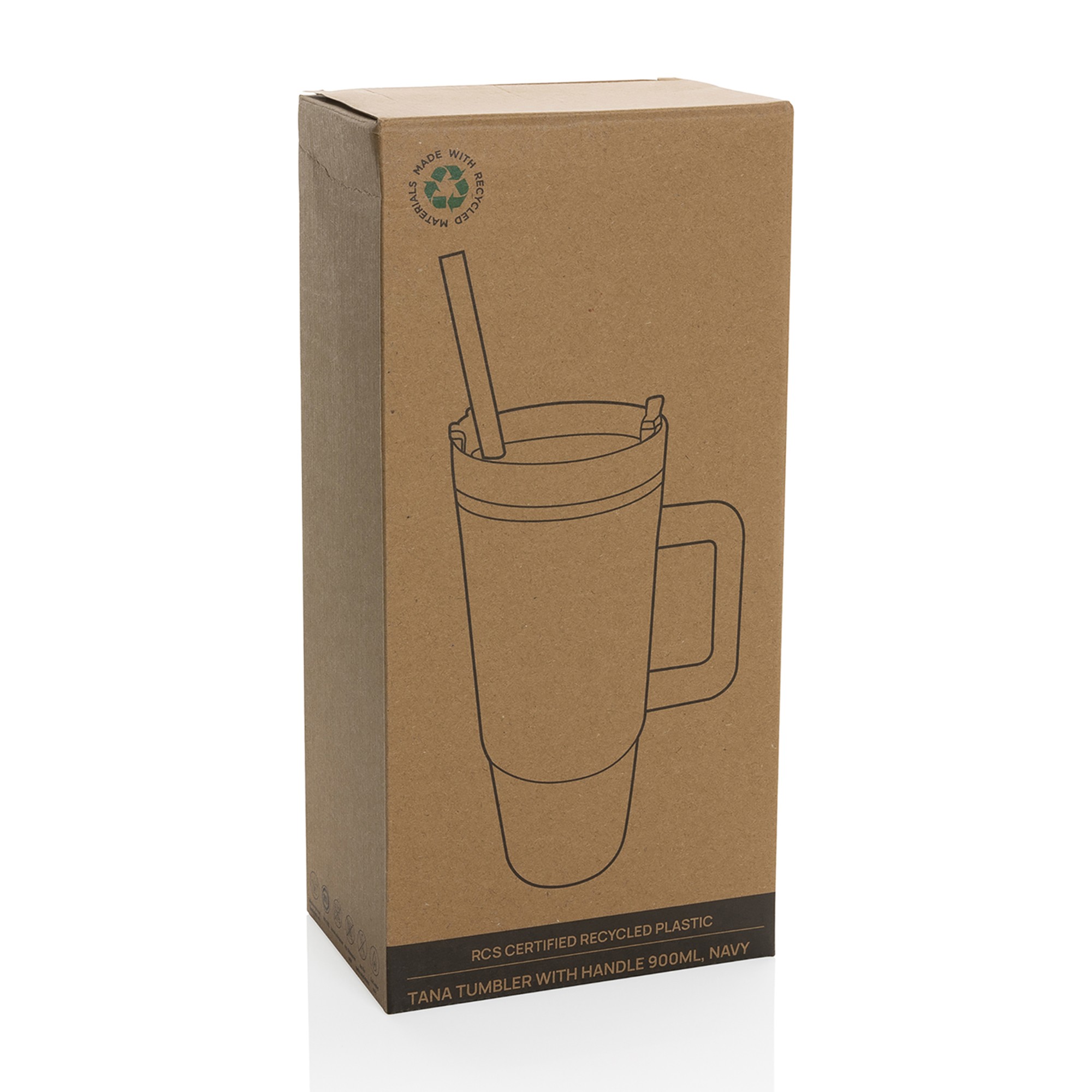 Picture of Tana Plastic Tumbler with Handle 900ML - Navy