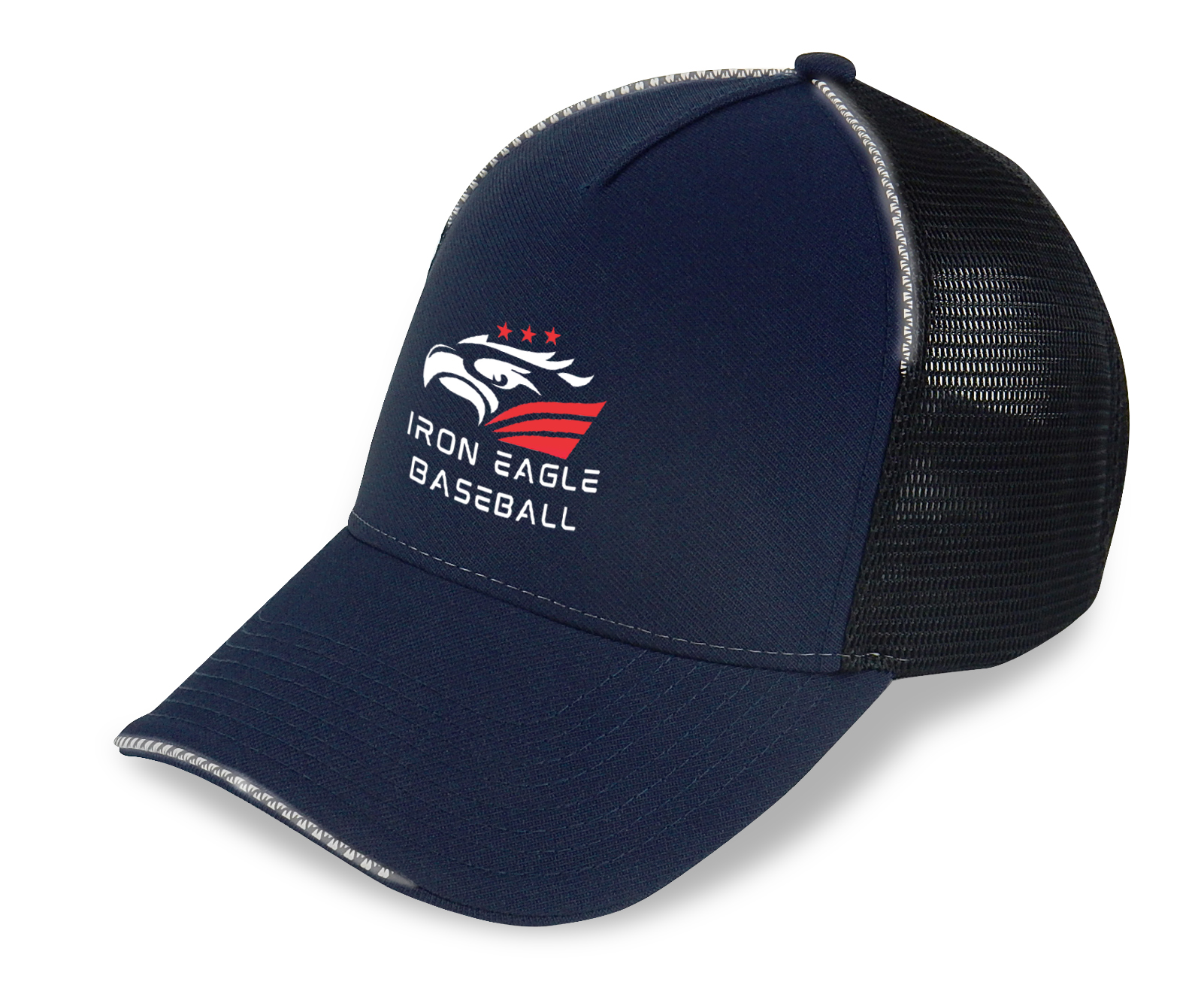 Picture of Merrimack Hat Co. Active 5-Panel Performance Hat - Navy Blue-Black