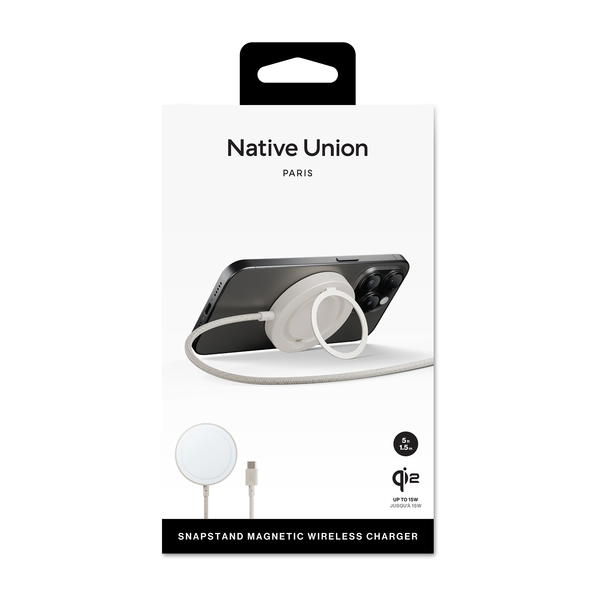Picture of Native Union Snapstand Qi2 Wireless Charger - Sandstone
