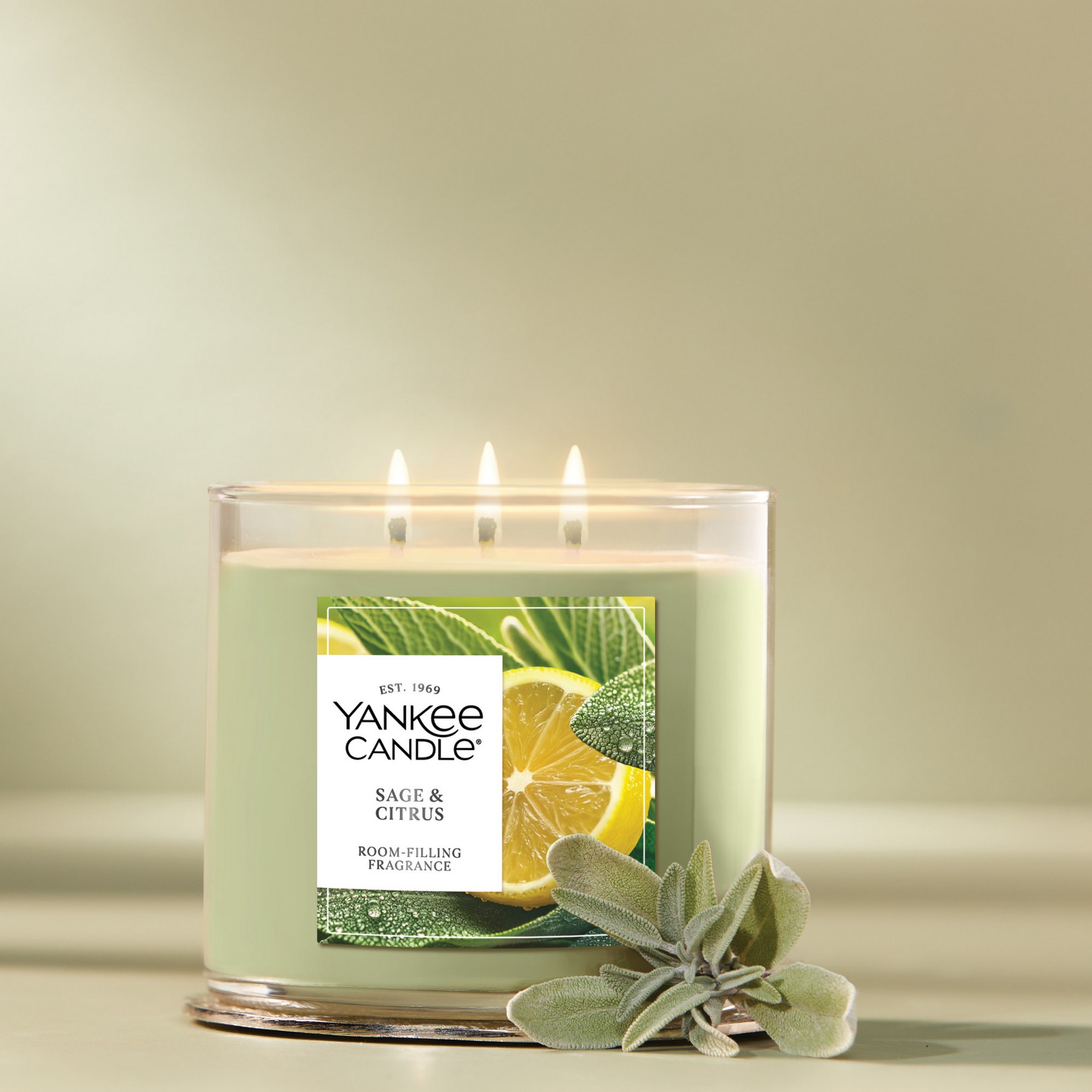 Picture of Yankee Candle 3-Wick Candle - Sage and Citrus